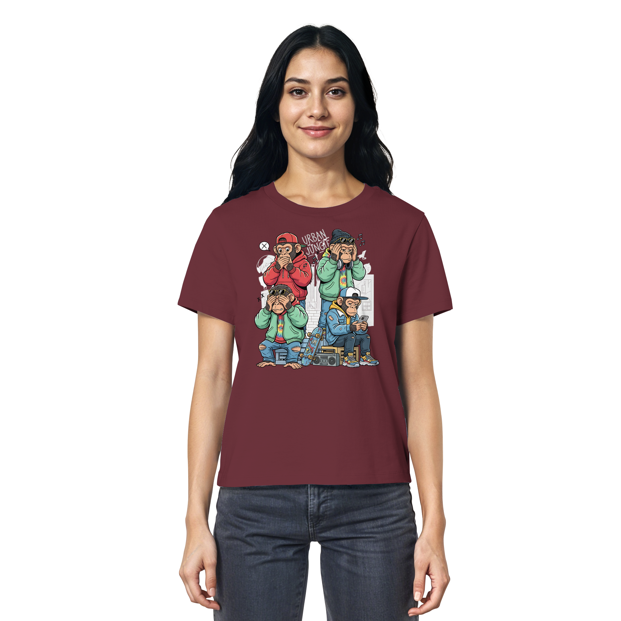 Die vier Stadtaffen - Ladies Organic Shirt