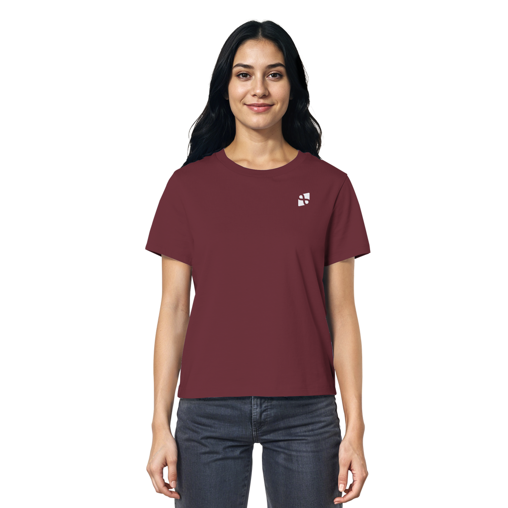Tannenhäher mit Zirbelnuss + Emblem Stick - Ladies Organic Shirt