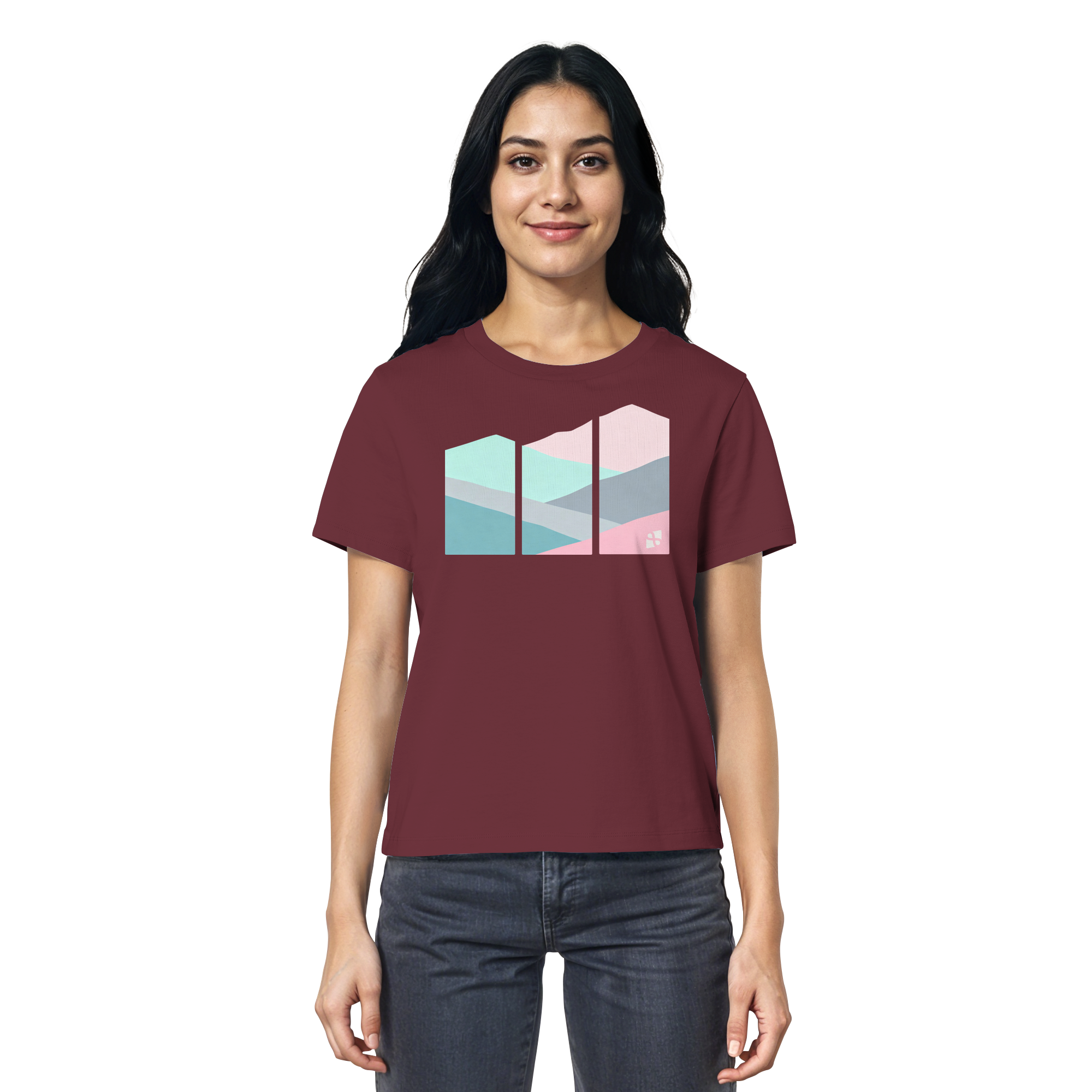 Pastell Mountain - Ladies Organic Shirt