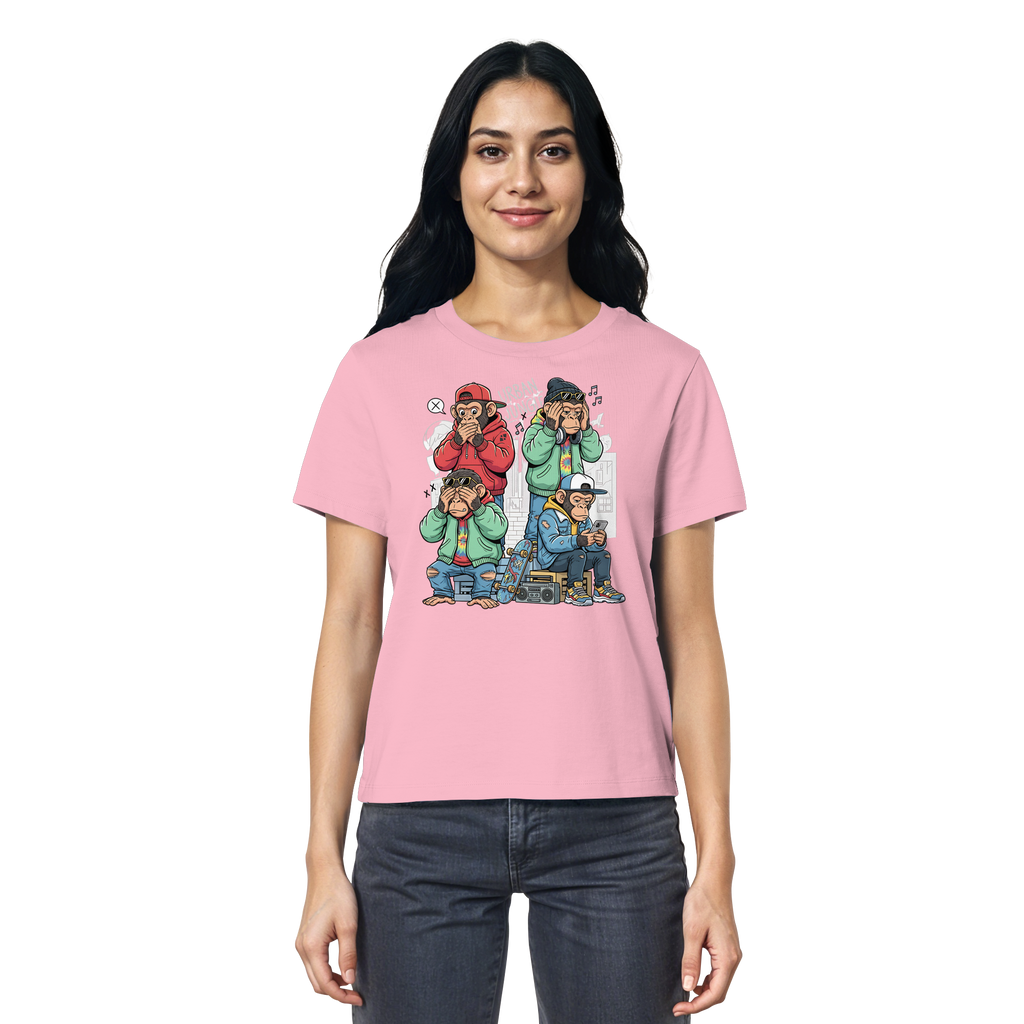 Die vier Stadtaffen - Ladies Organic Shirt