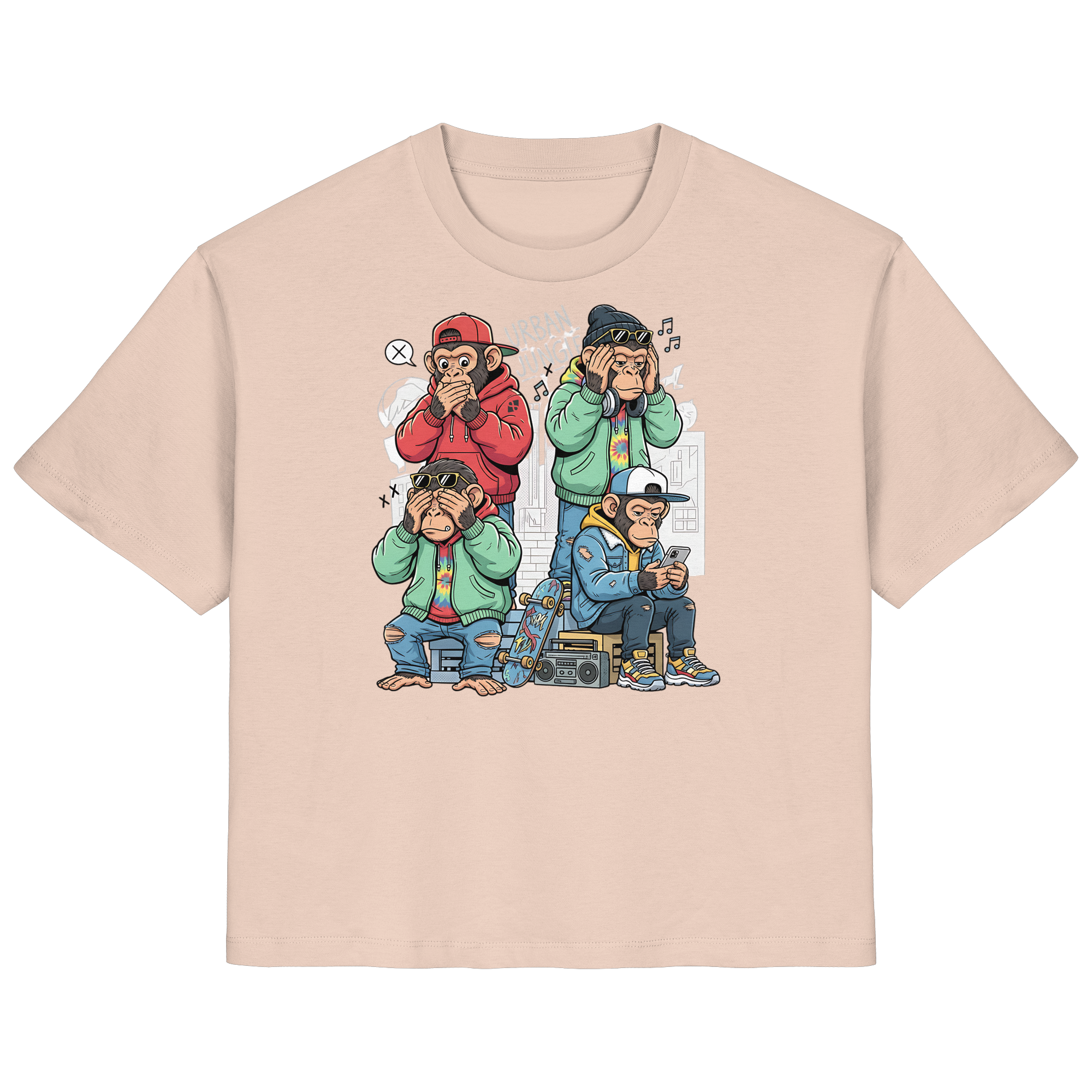 Die vier Stadtaffen - Ladies Organic Shirt