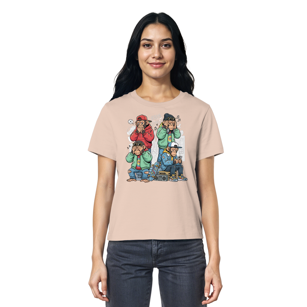 Die vier Stadtaffen - Ladies Organic Shirt