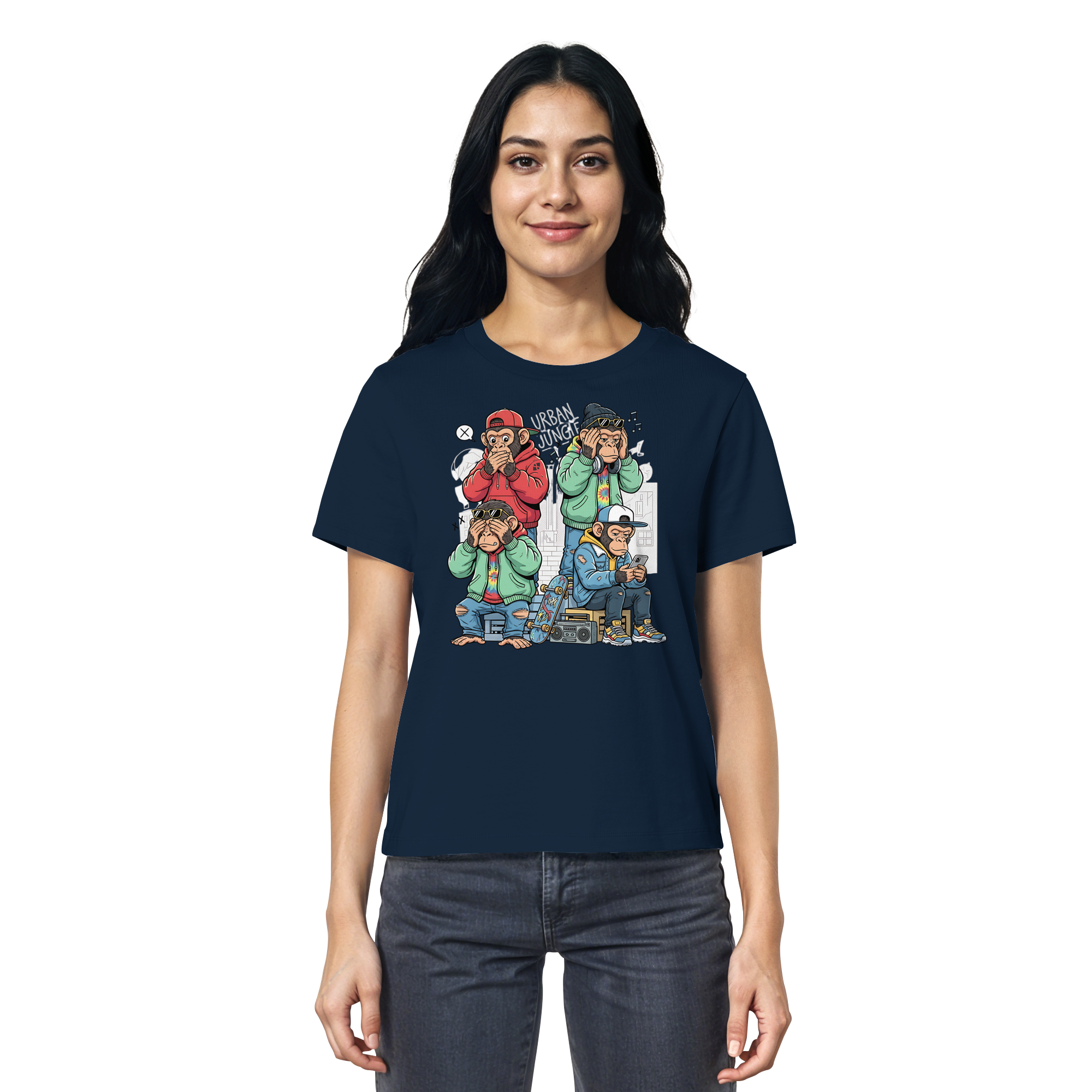 Die vier Stadtaffen - Ladies Organic Shirt