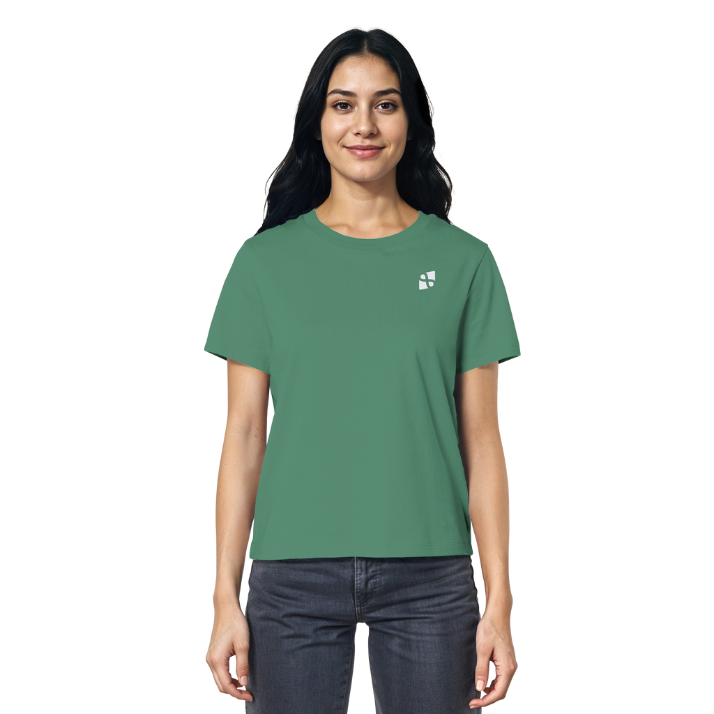 Tannenhäher mit Zirbelnuss + Emblem Stick - Ladies Organic Shirt