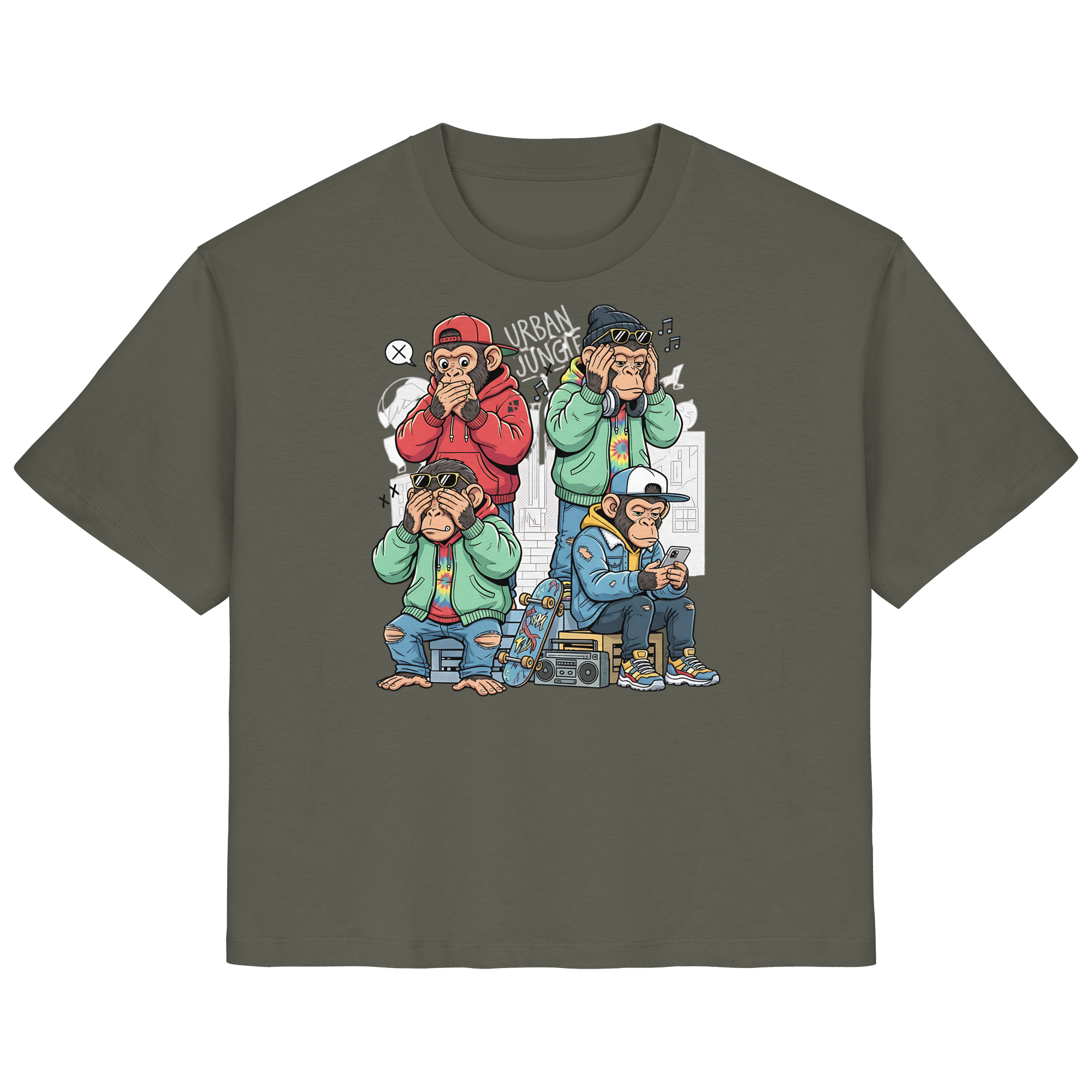 Die vier Stadtaffen - Ladies Organic Shirt