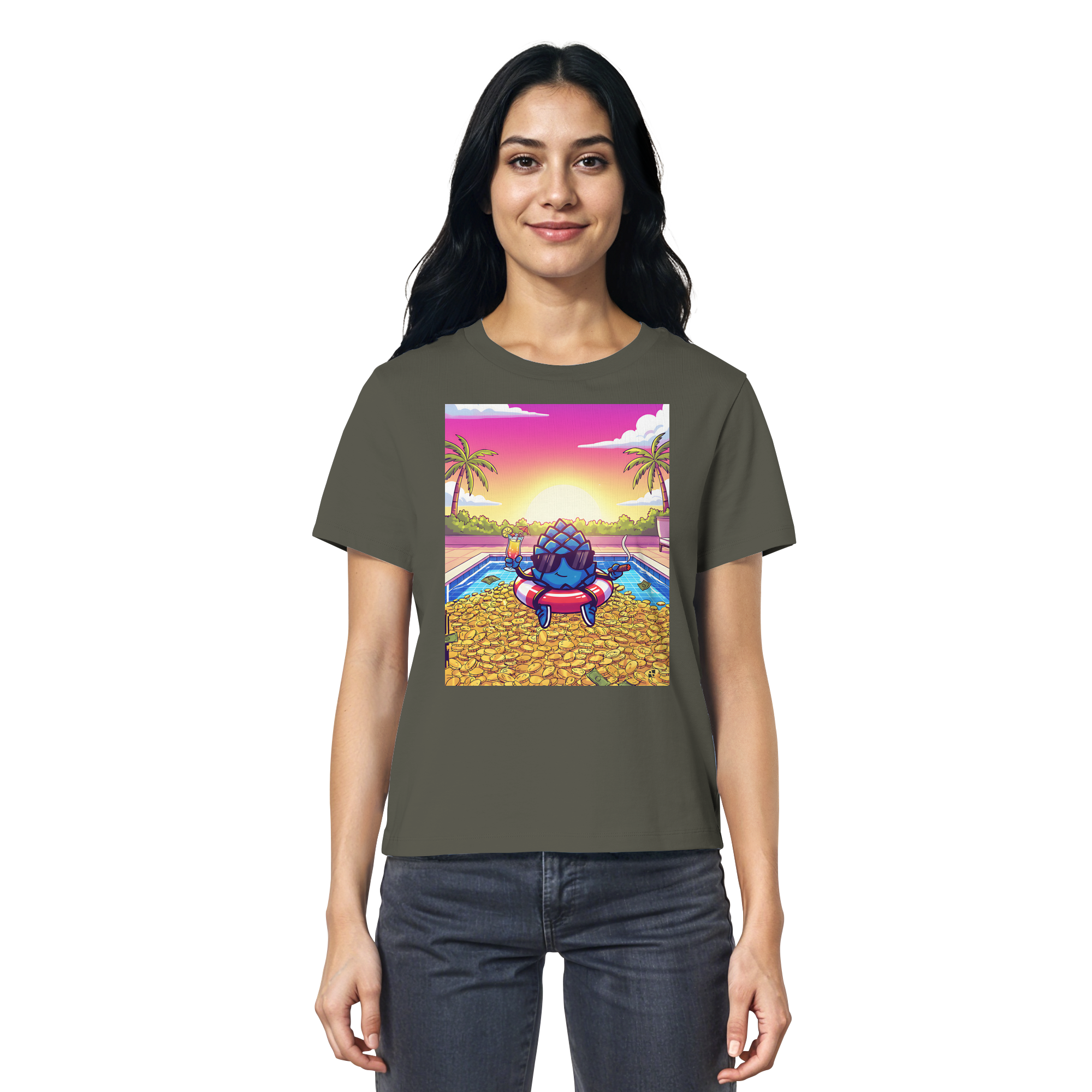 Zirbinator Money & Gold - Ladies Organic Shirt
