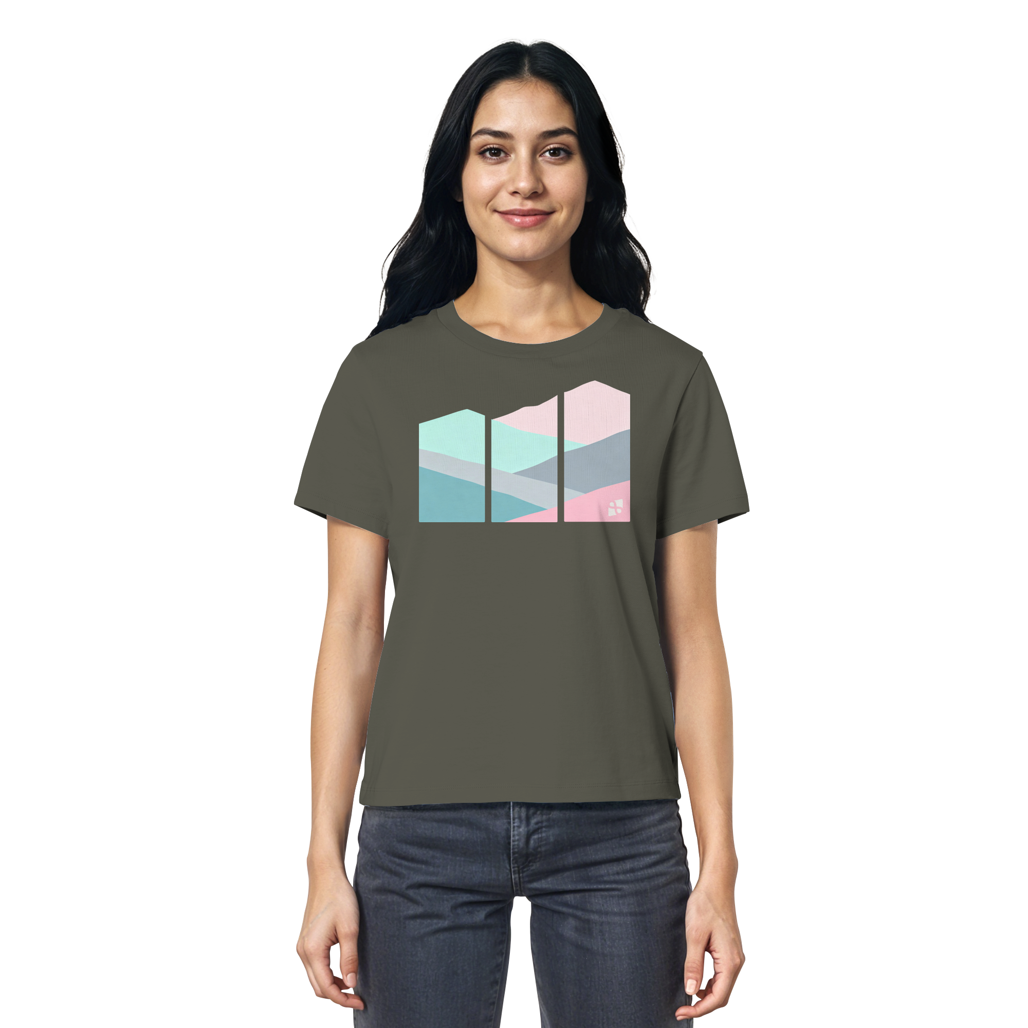 Pastell Mountain - Ladies Organic Shirt