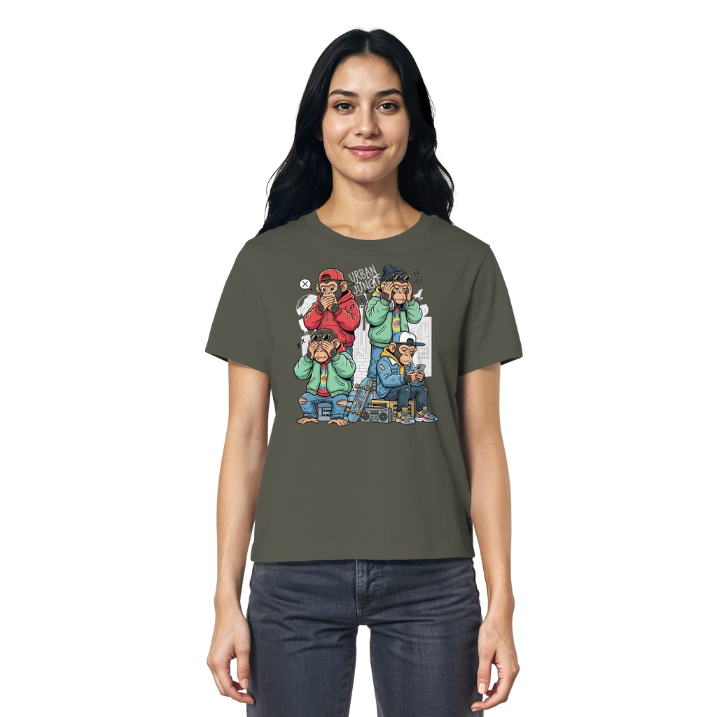 Die vier Stadtaffen - Ladies Organic Shirt