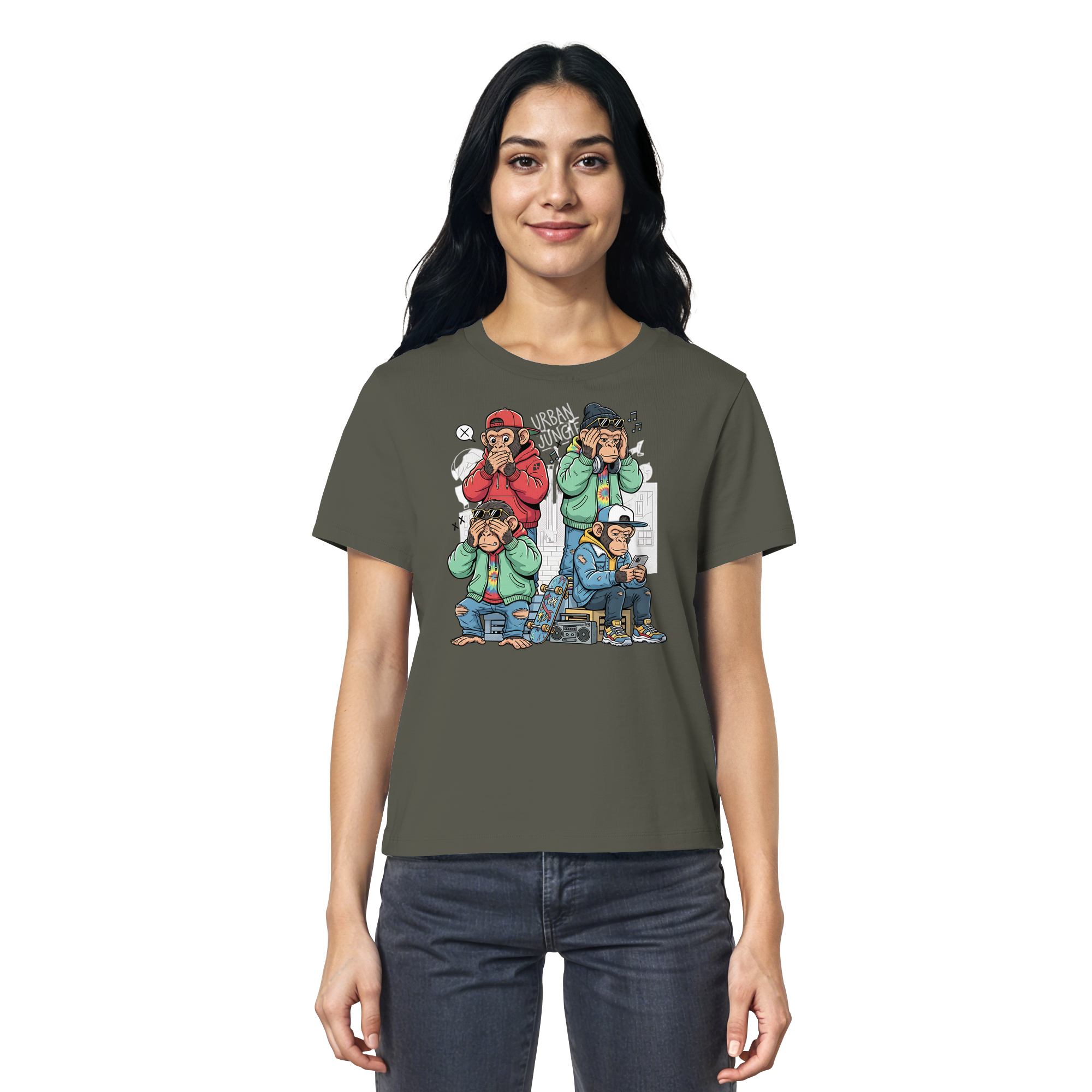 Die vier Stadtaffen - Ladies Organic Shirt