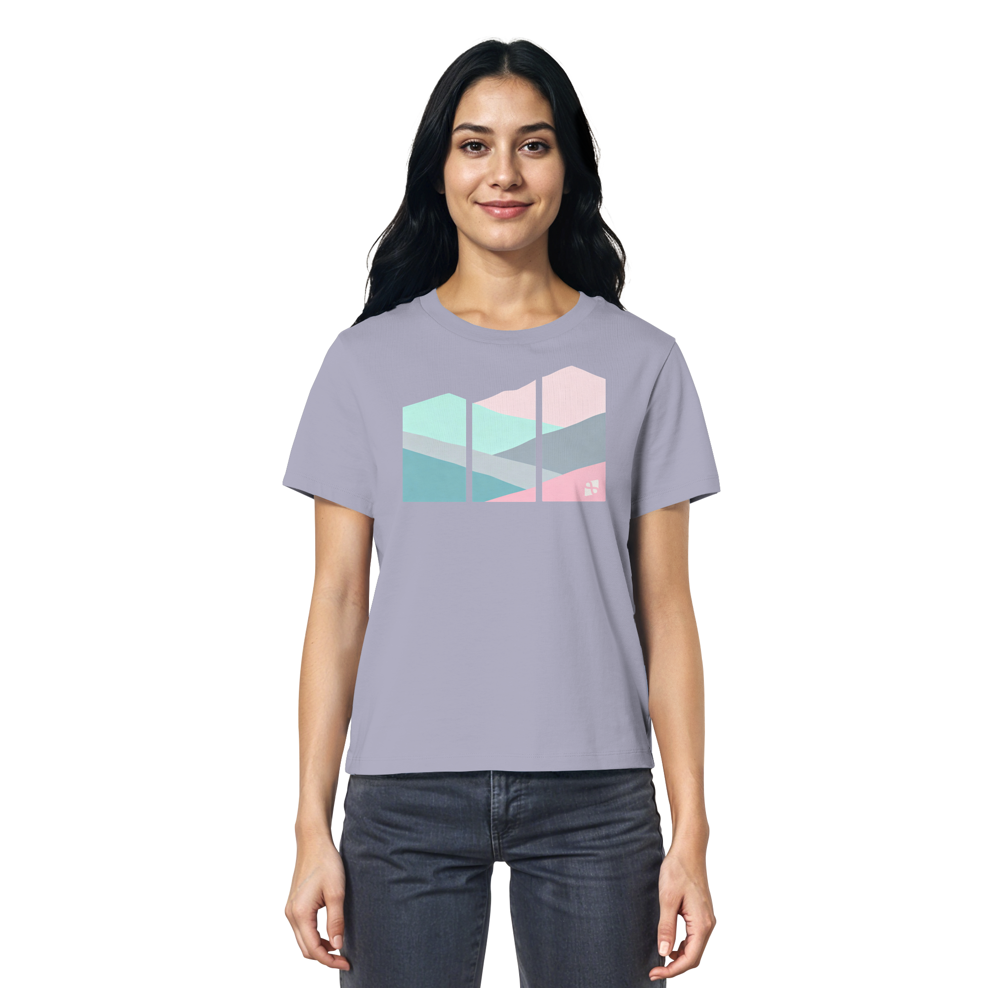 Pastell Mountain - Ladies Organic Shirt