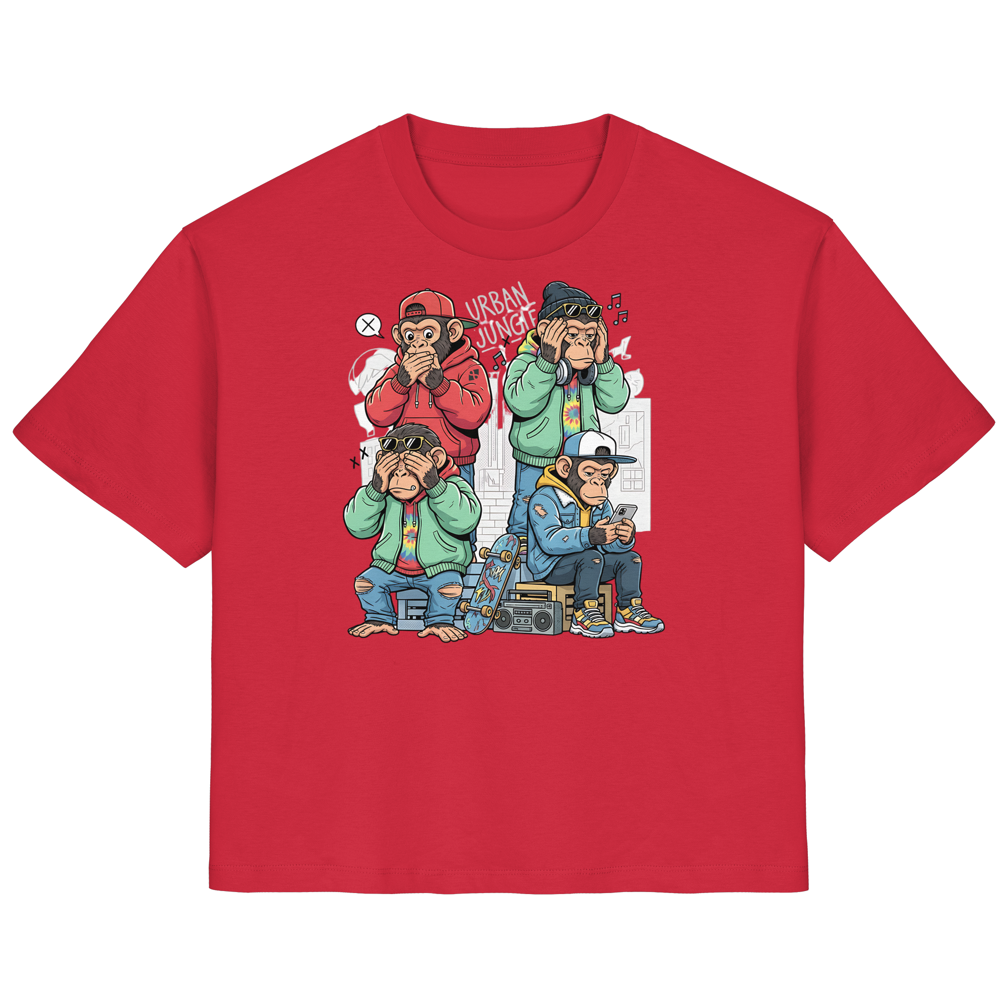 Die vier Stadtaffen - Ladies Organic Shirt