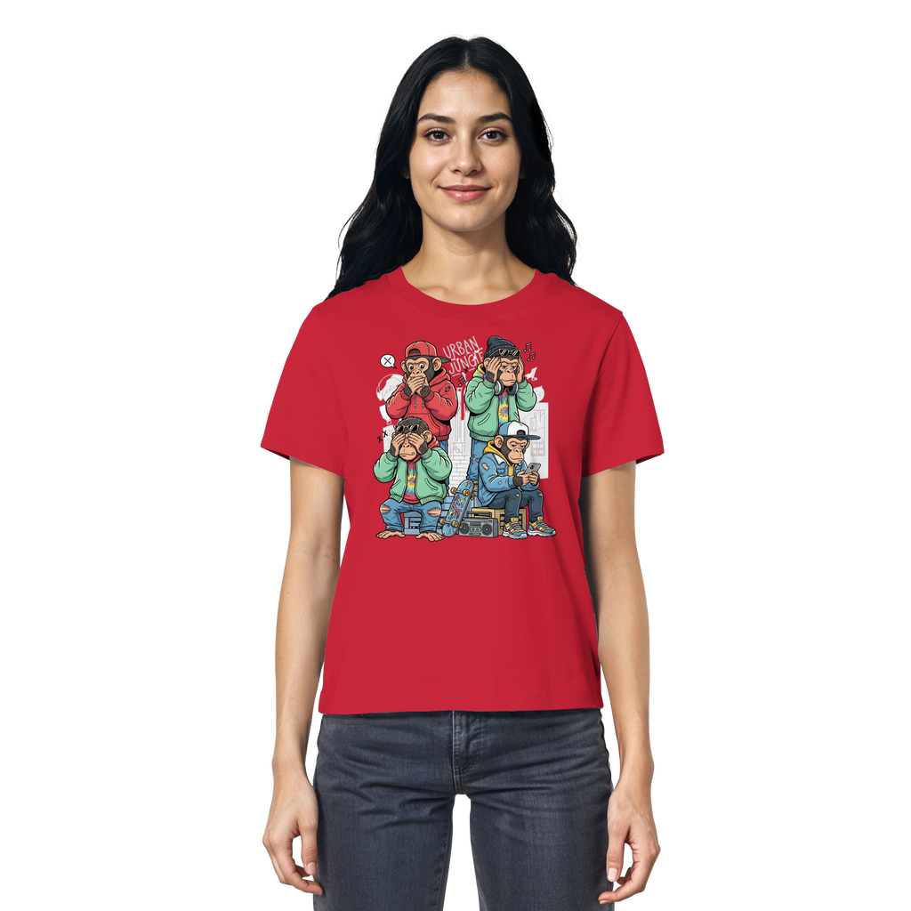 Die vier Stadtaffen - Ladies Organic Shirt