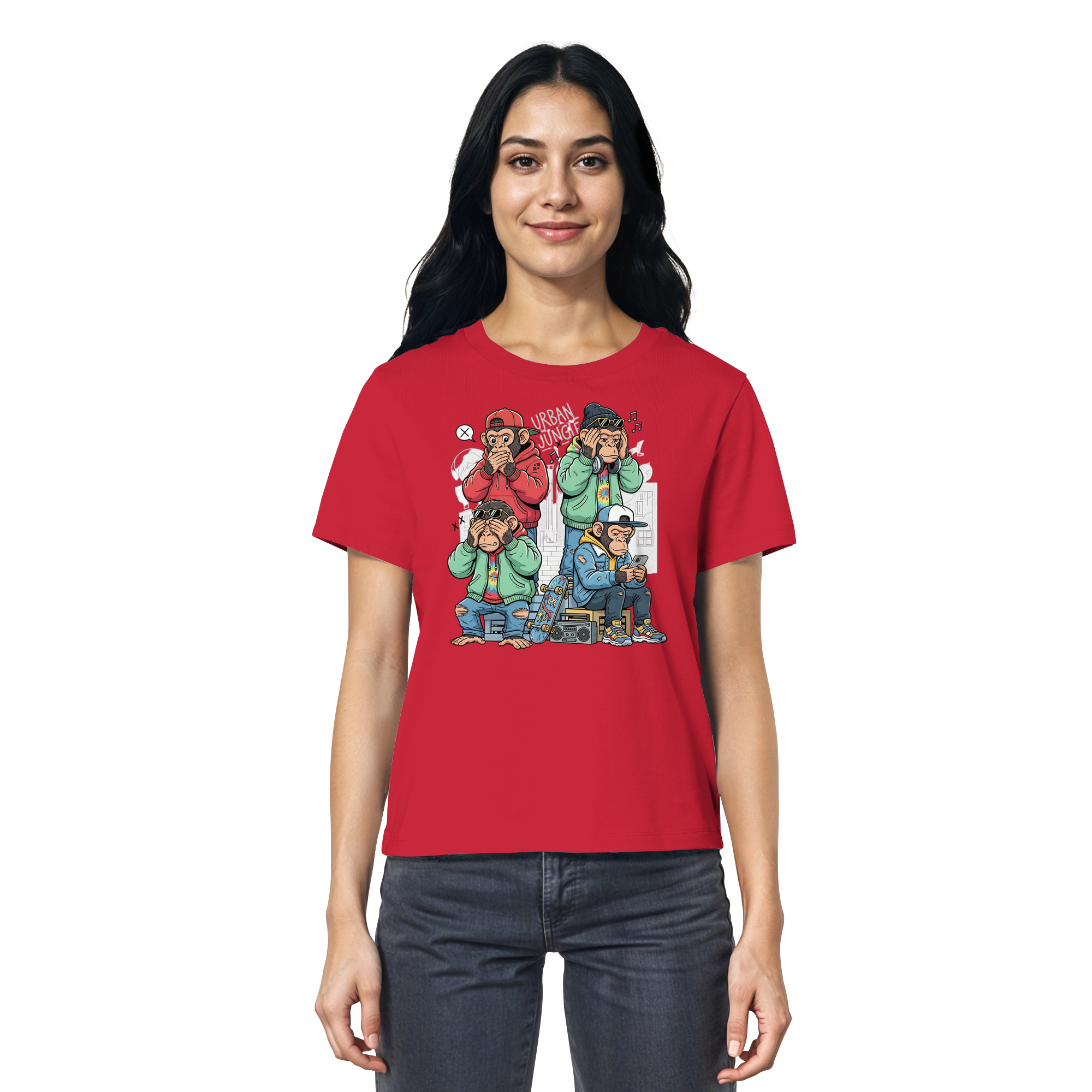 Die vier Stadtaffen - Ladies Organic Shirt