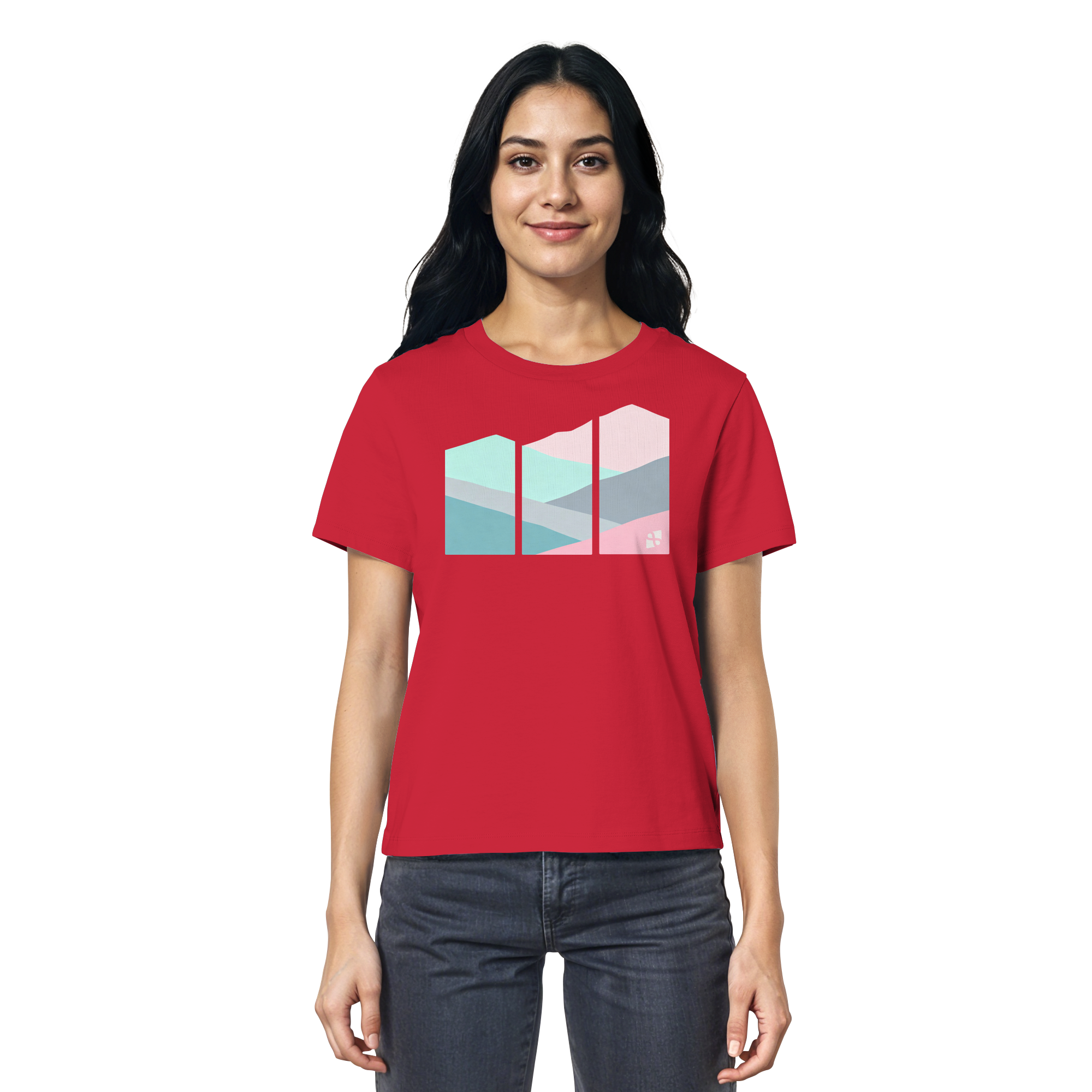 Pastell Mountain - Ladies Organic Shirt