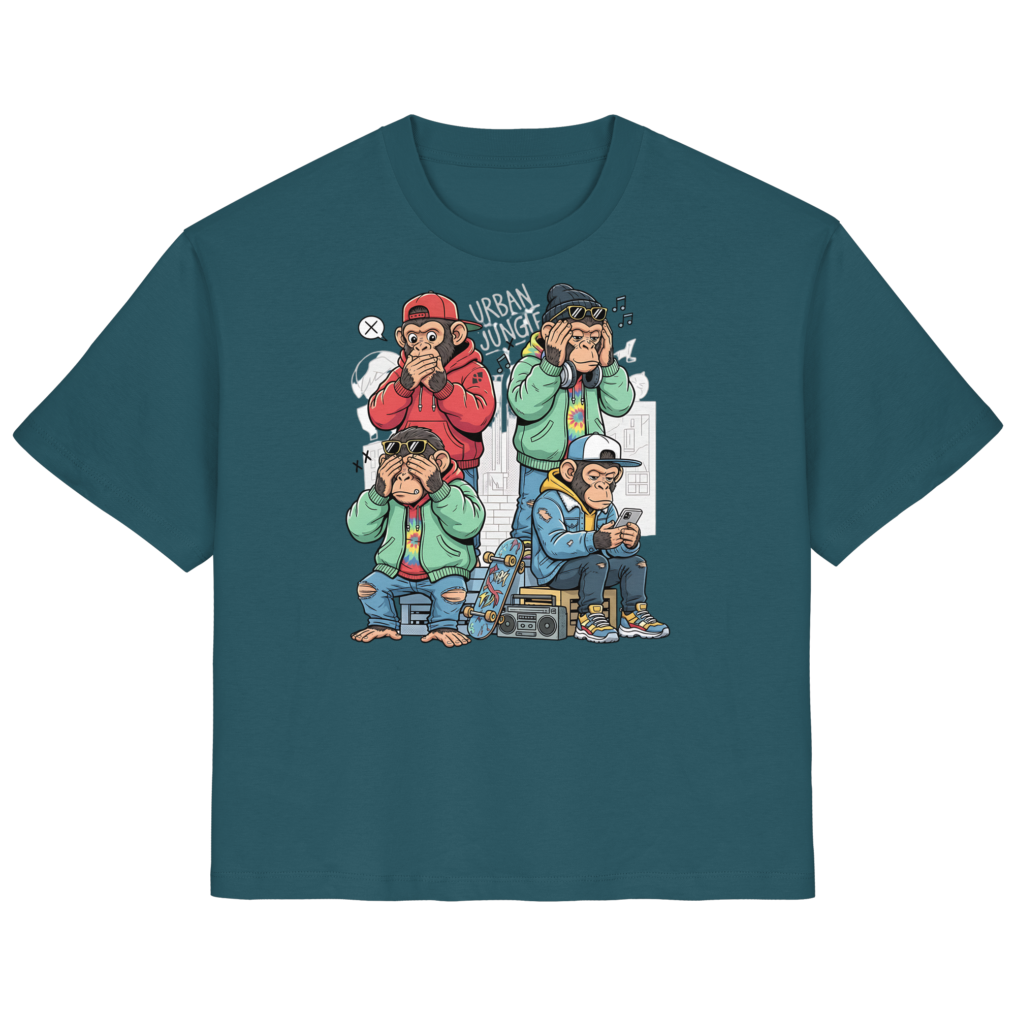 Die vier Stadtaffen - Ladies Organic Shirt