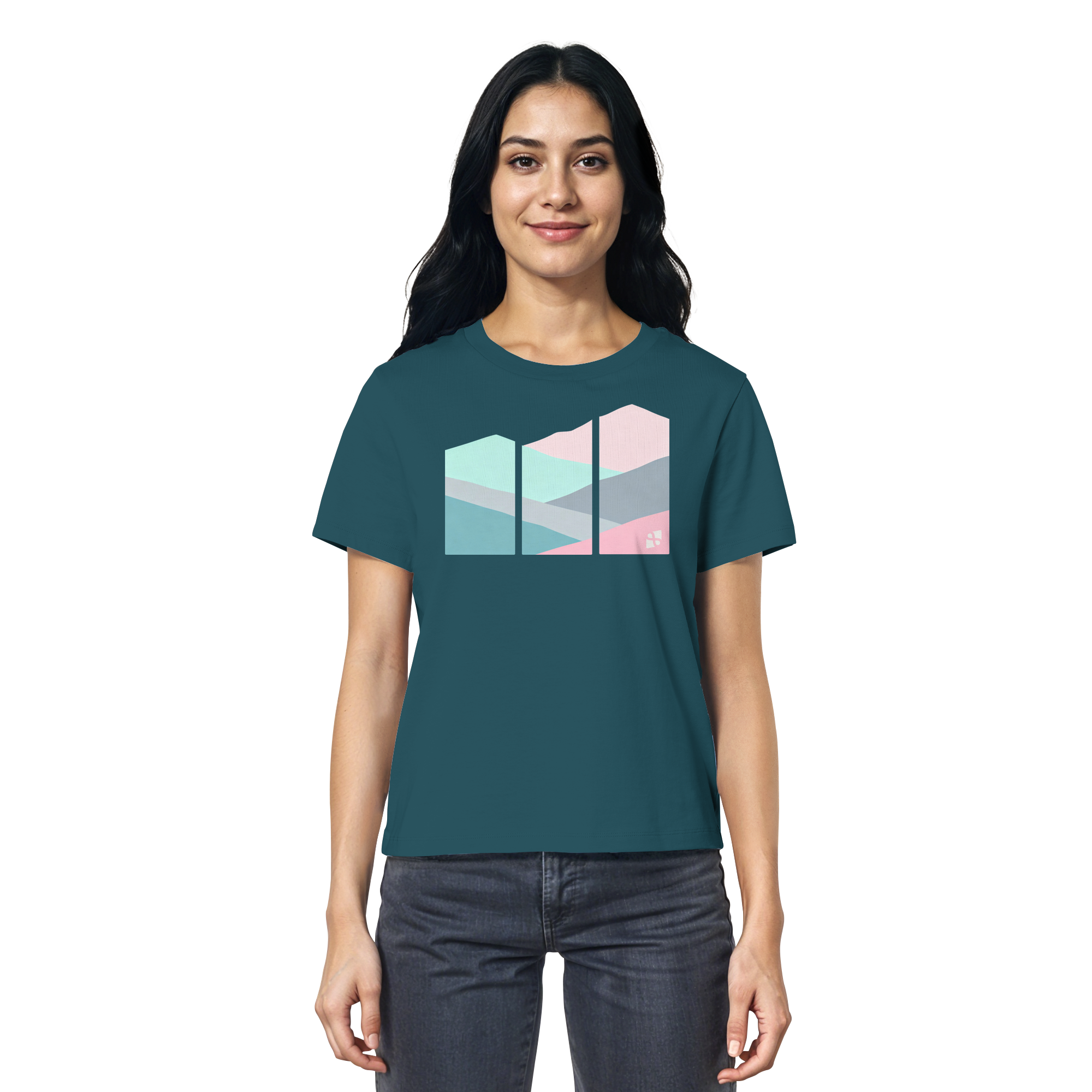 Pastell Mountain - Ladies Organic Shirt