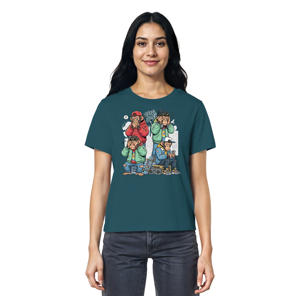 Die vier Stadtaffen - Ladies Organic Shirt