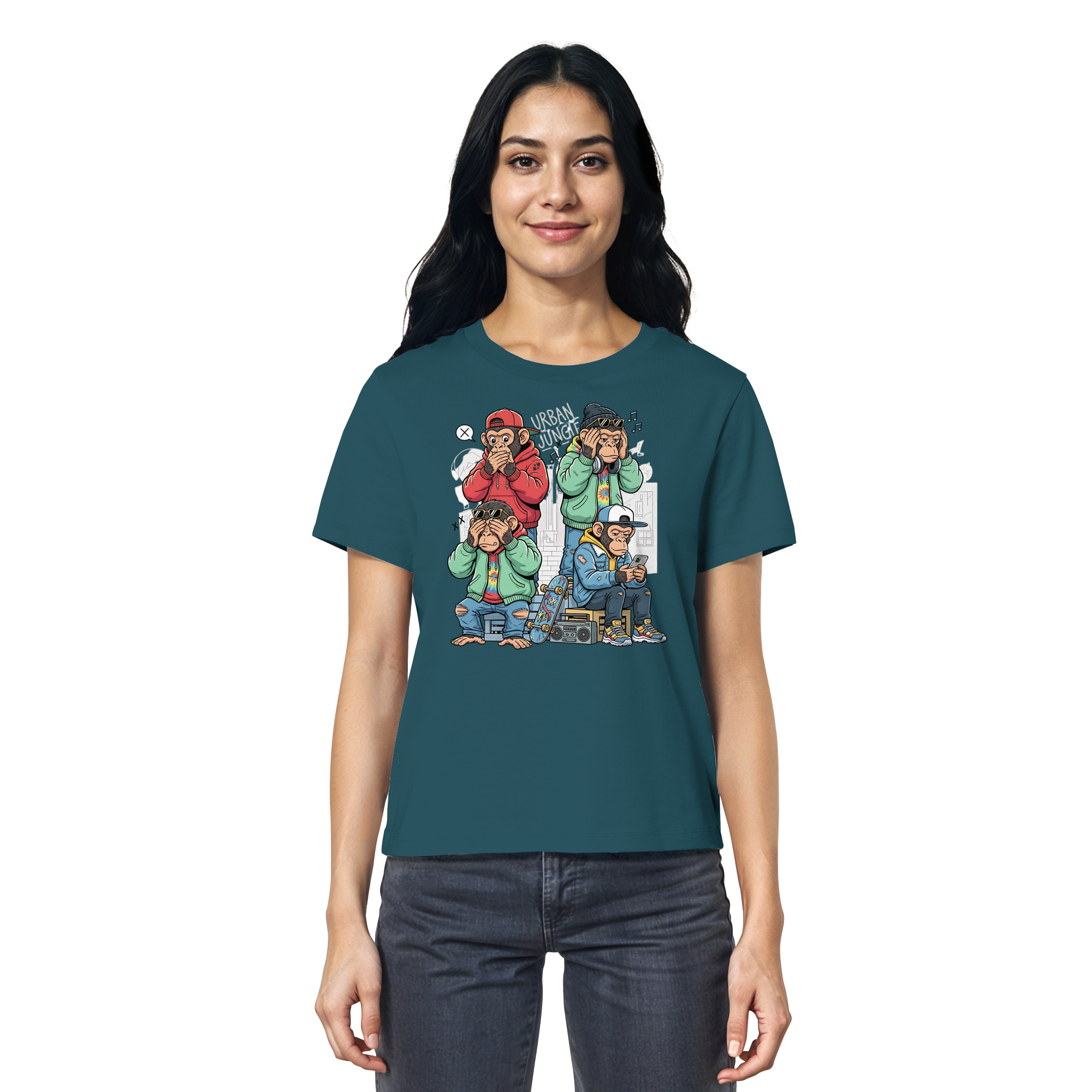 Die vier Stadtaffen - Ladies Organic Shirt