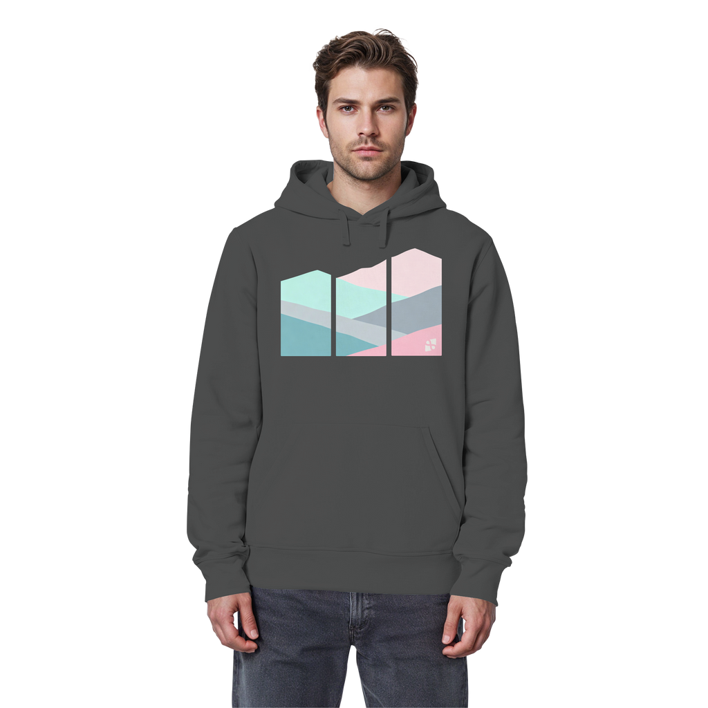 Pastell Mountain - Organic Basic Hoodie