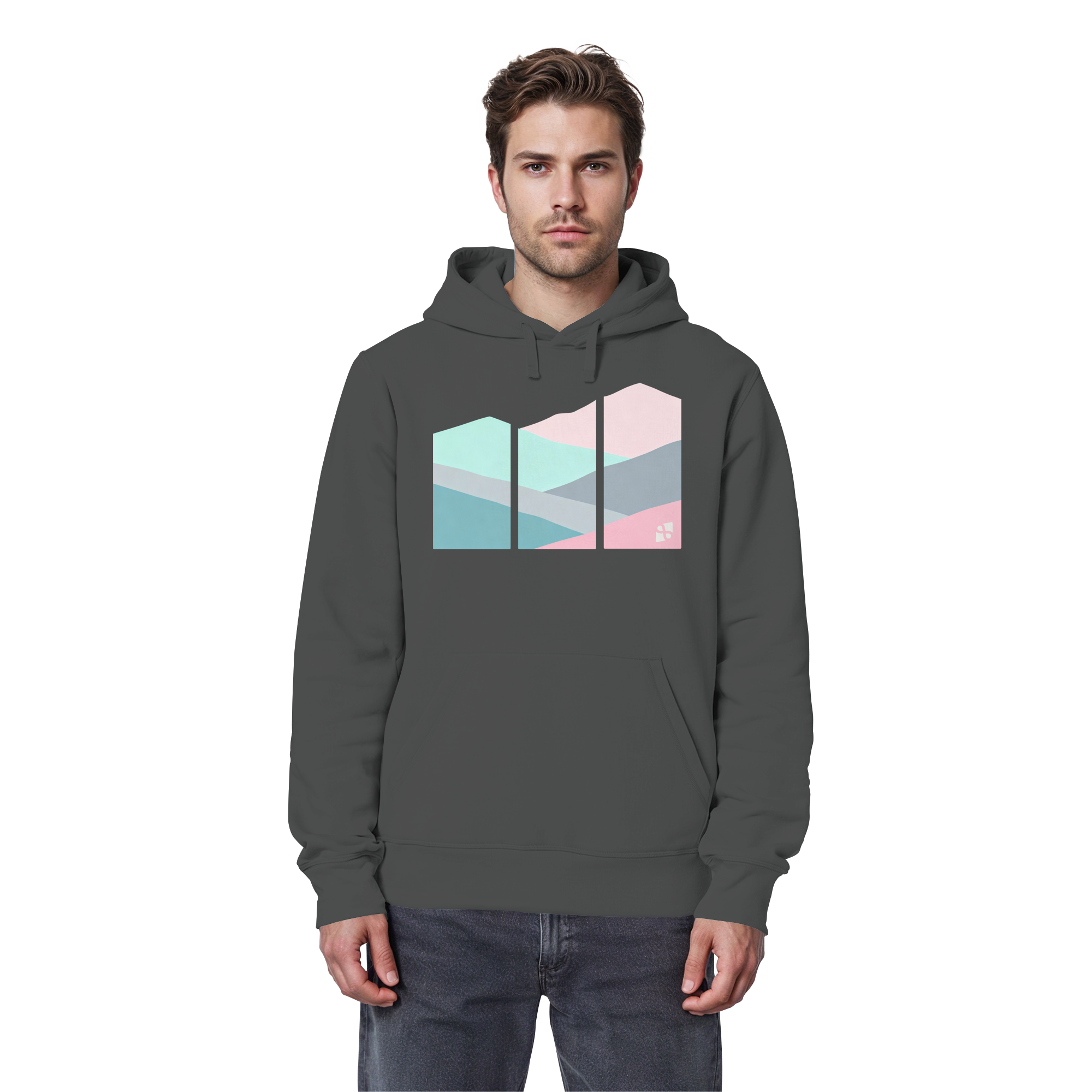 Pastell Mountain - Organic Basic Hoodie