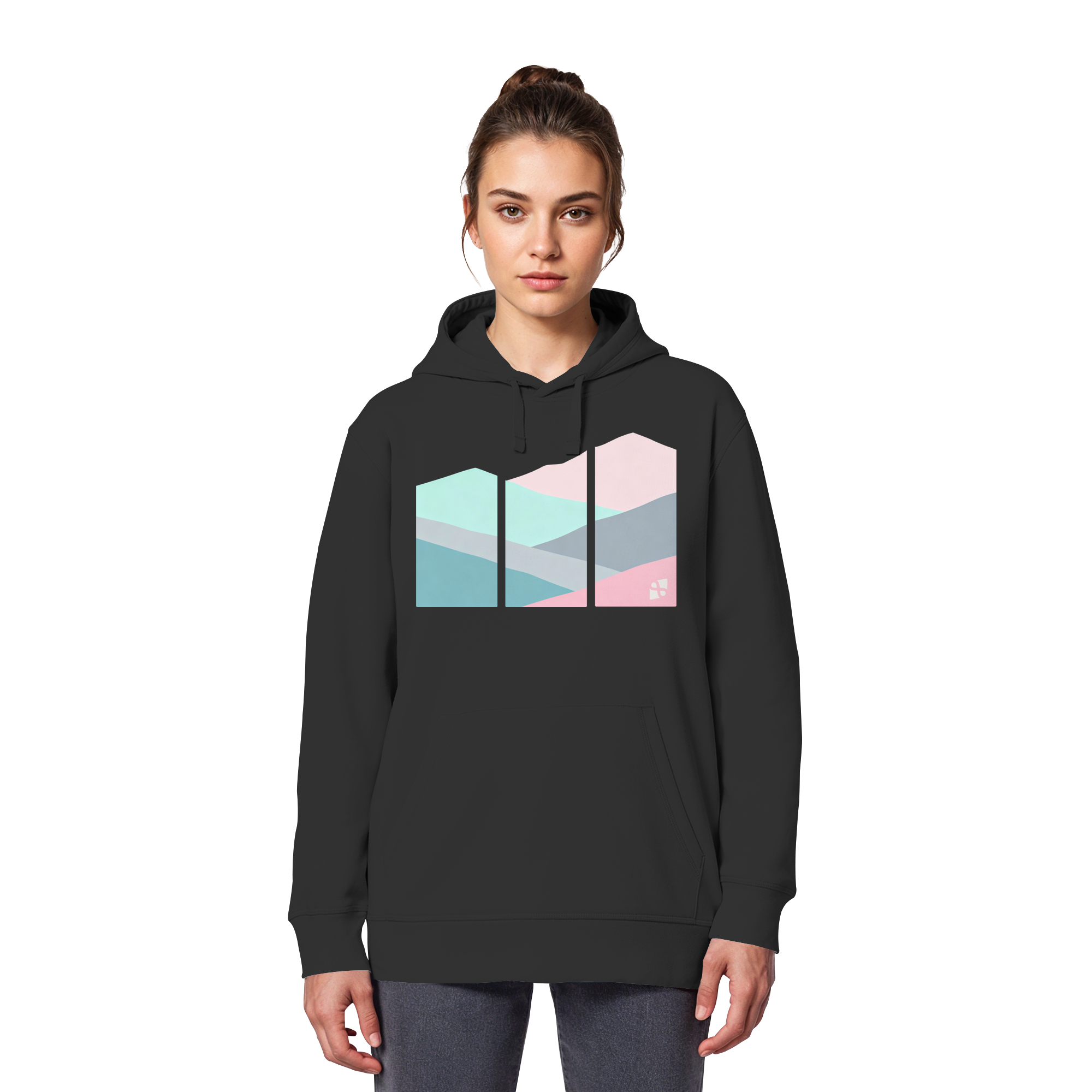 Pastell Mountain - Organic Basic Hoodie