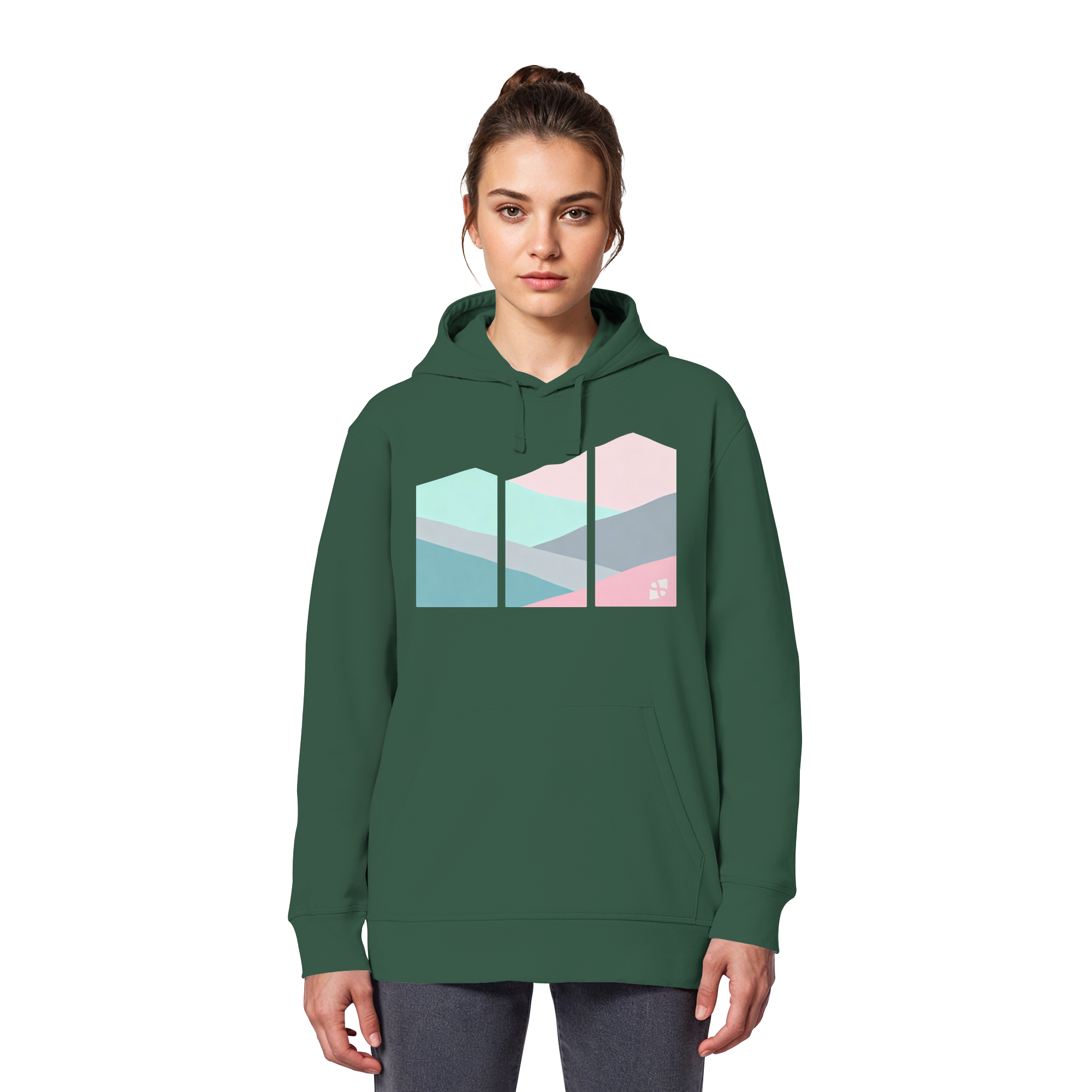 Pastell Mountain - Organic Basic Hoodie