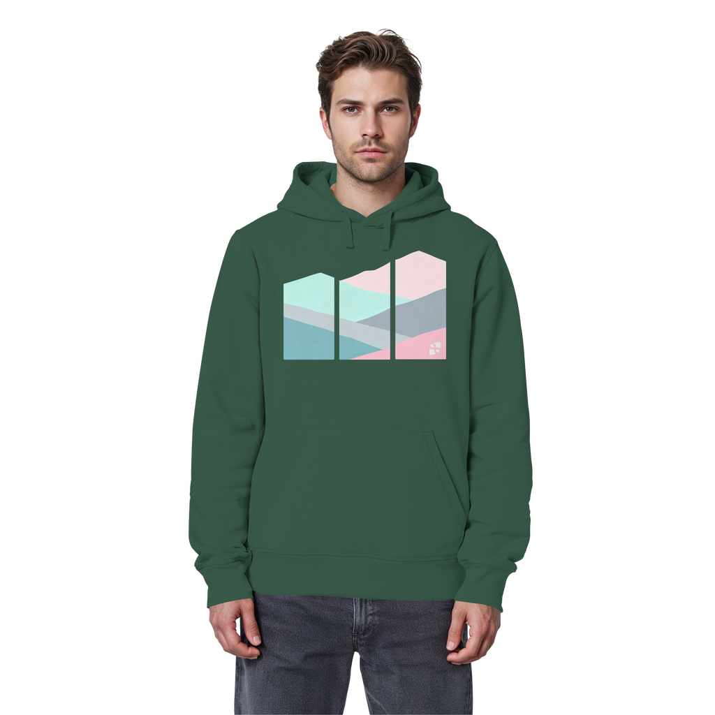 Pastell Mountain - Organic Basic Hoodie