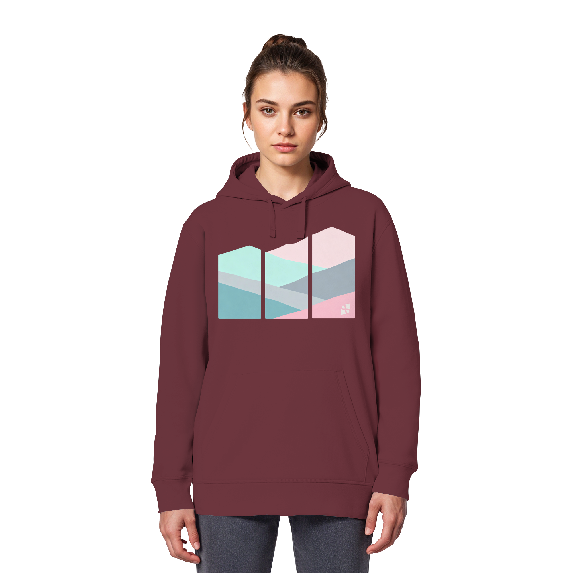 Pastell Mountain - Organic Basic Hoodie