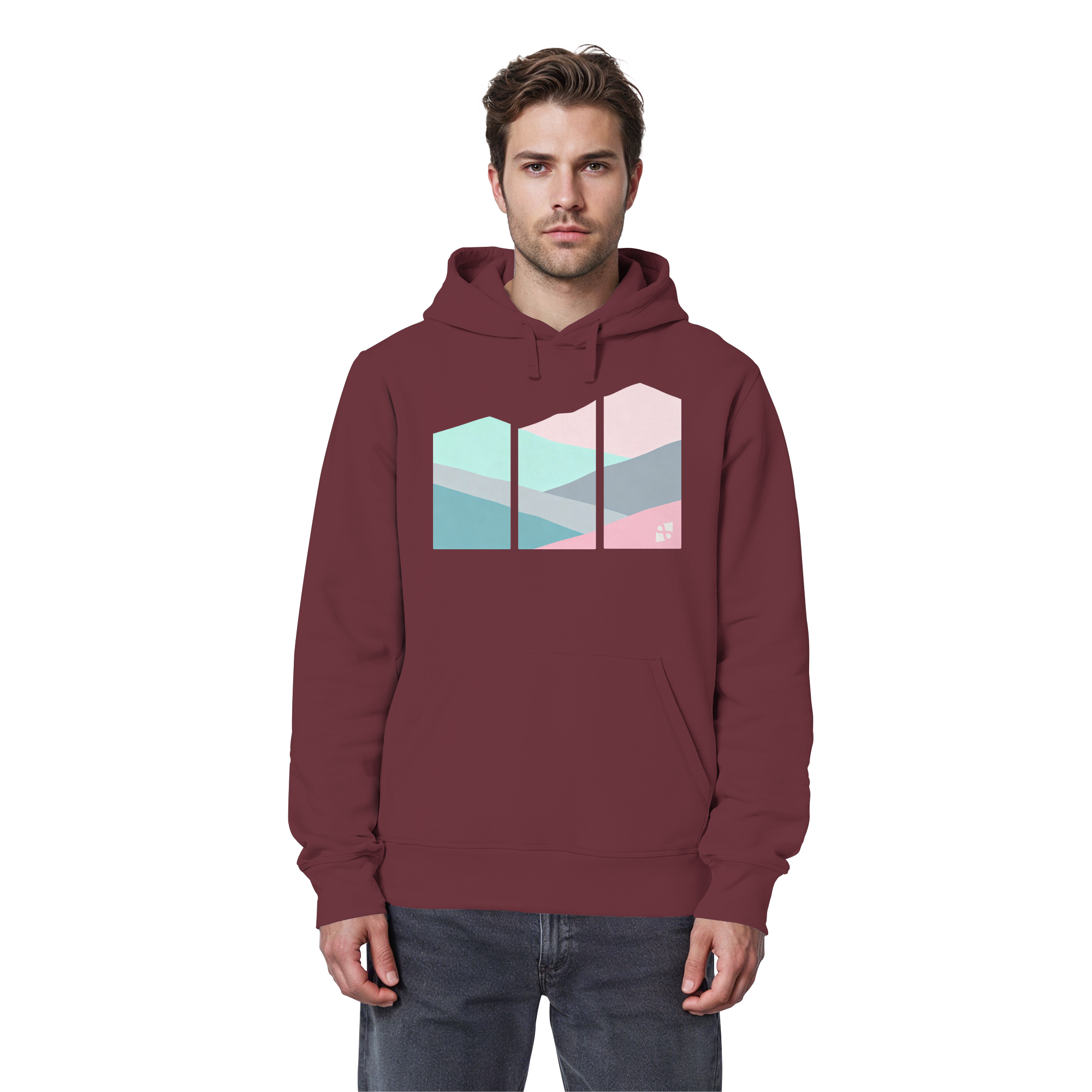 Pastell Mountain - Organic Basic Hoodie