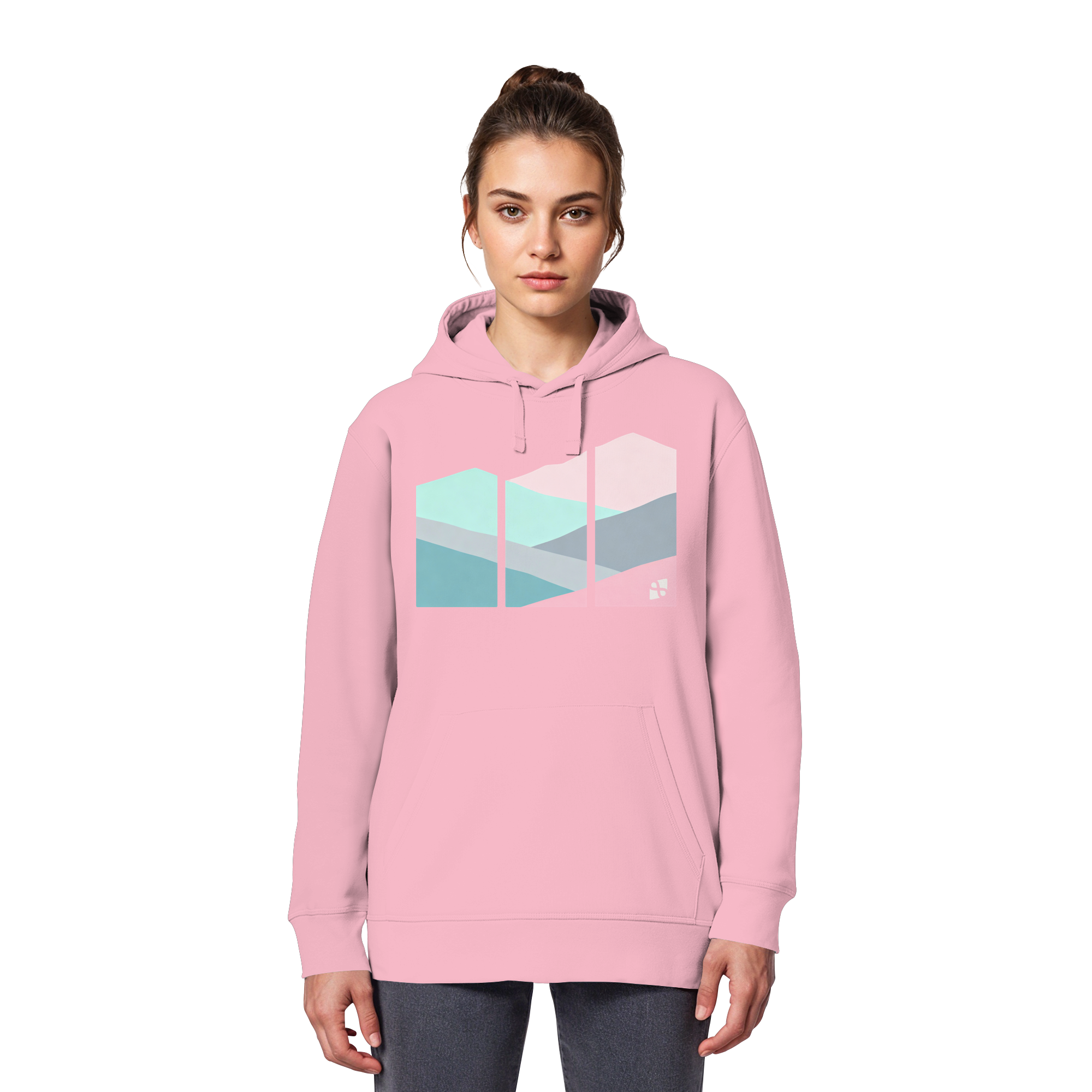 Pastell Mountain - Organic Basic Hoodie