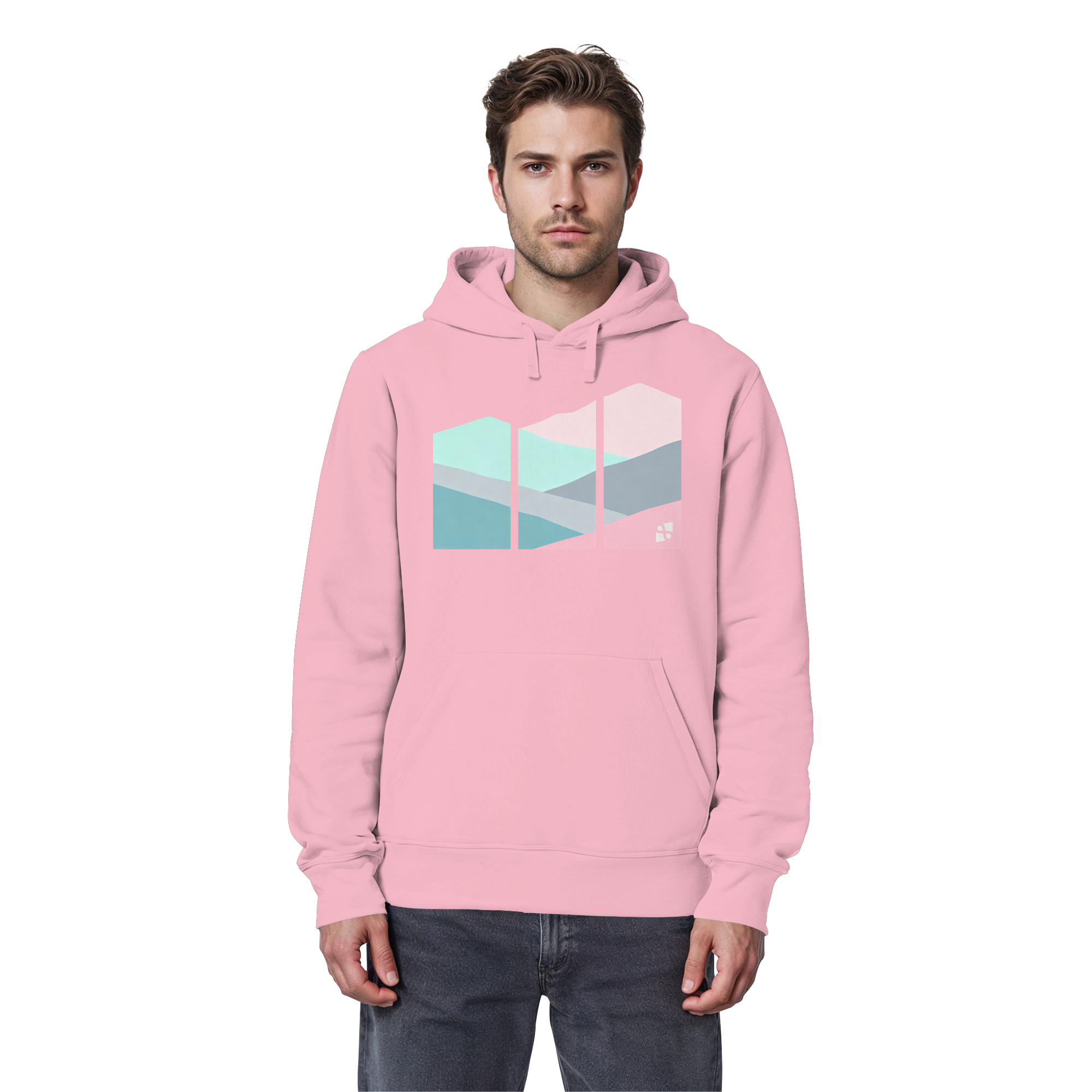 Pastell Mountain - Organic Basic Hoodie