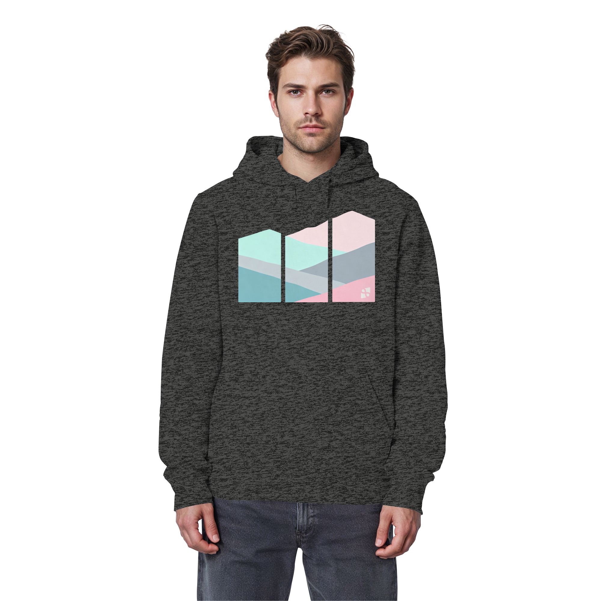 Pastell Mountain - Organic Basic Hoodie