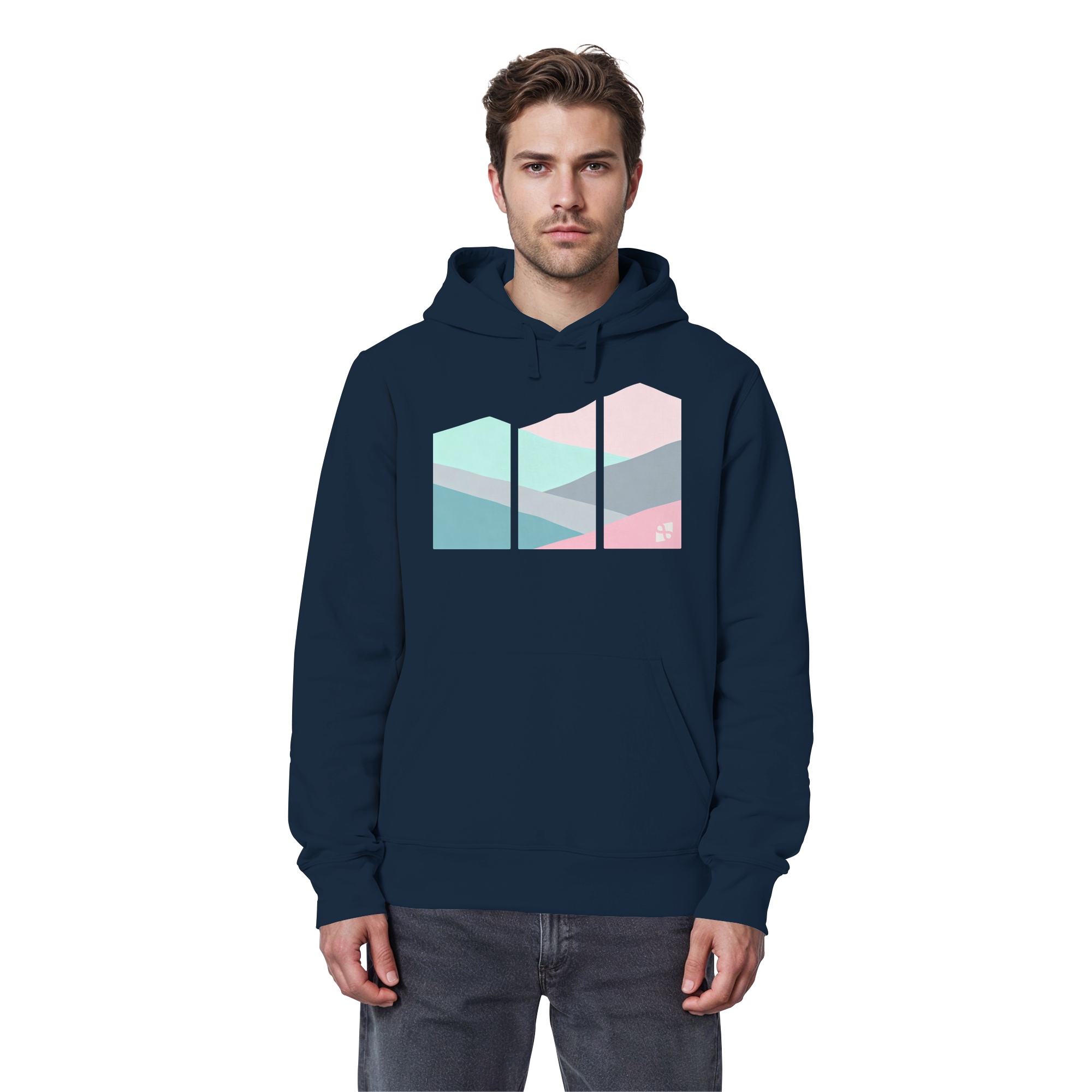 Pastell Mountain - Organic Basic Hoodie