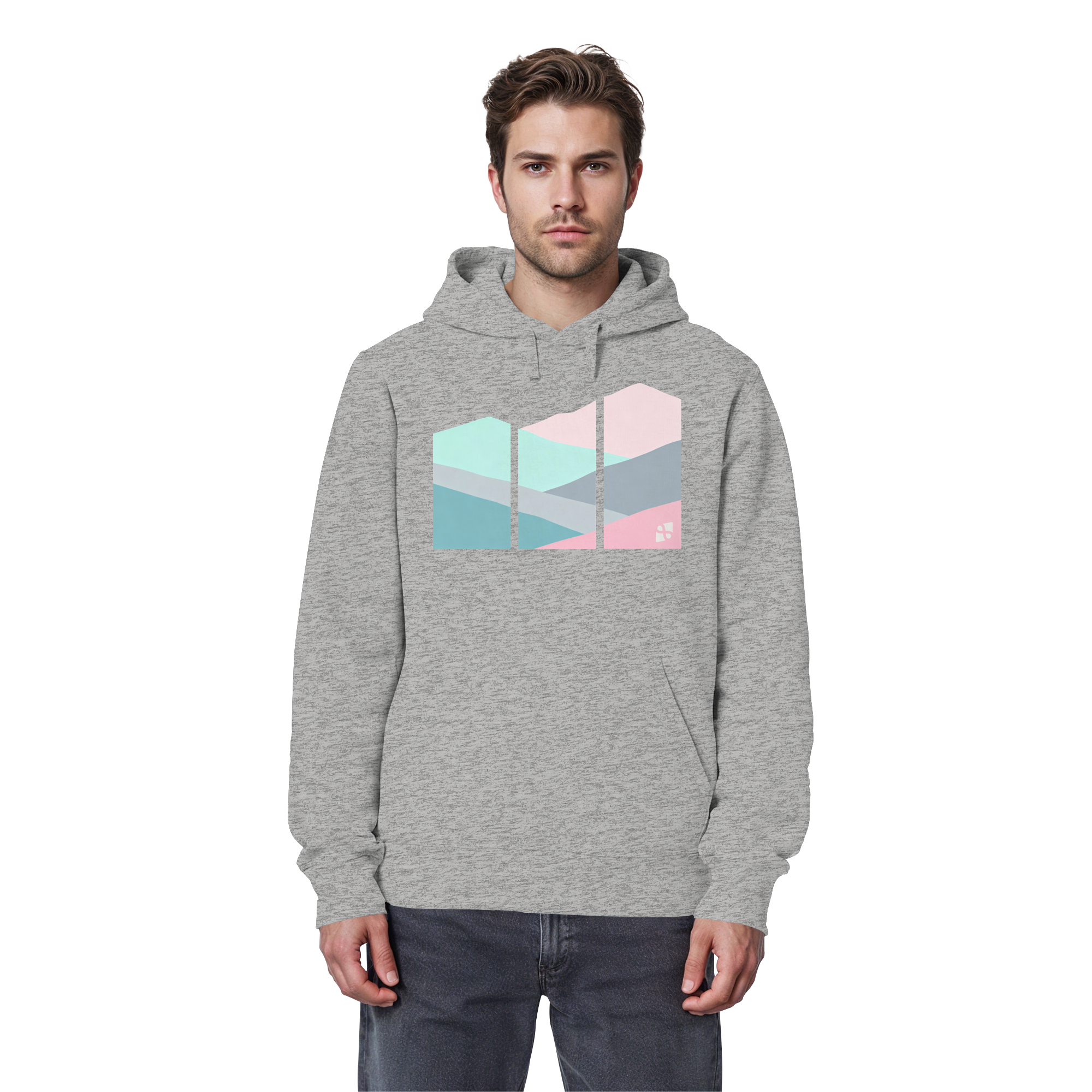 Pastell Mountain - Organic Basic Hoodie