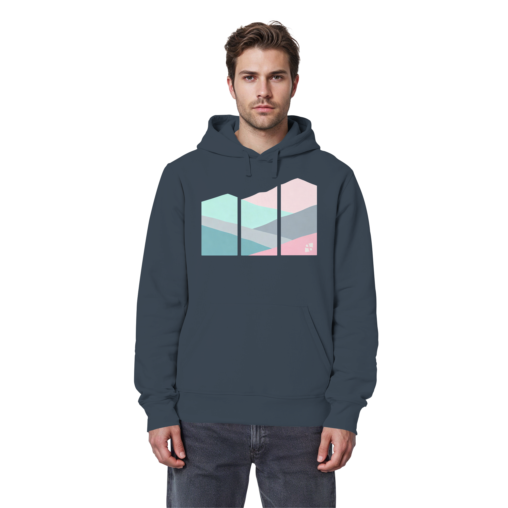 Pastell Mountain - Organic Basic Hoodie