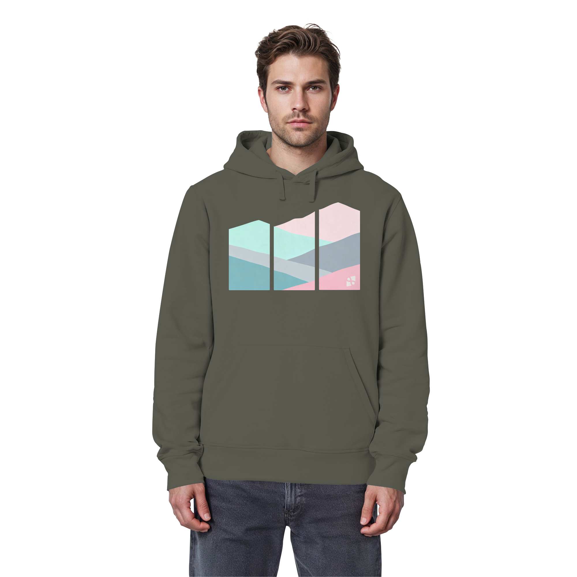 Pastell Mountain - Organic Basic Hoodie