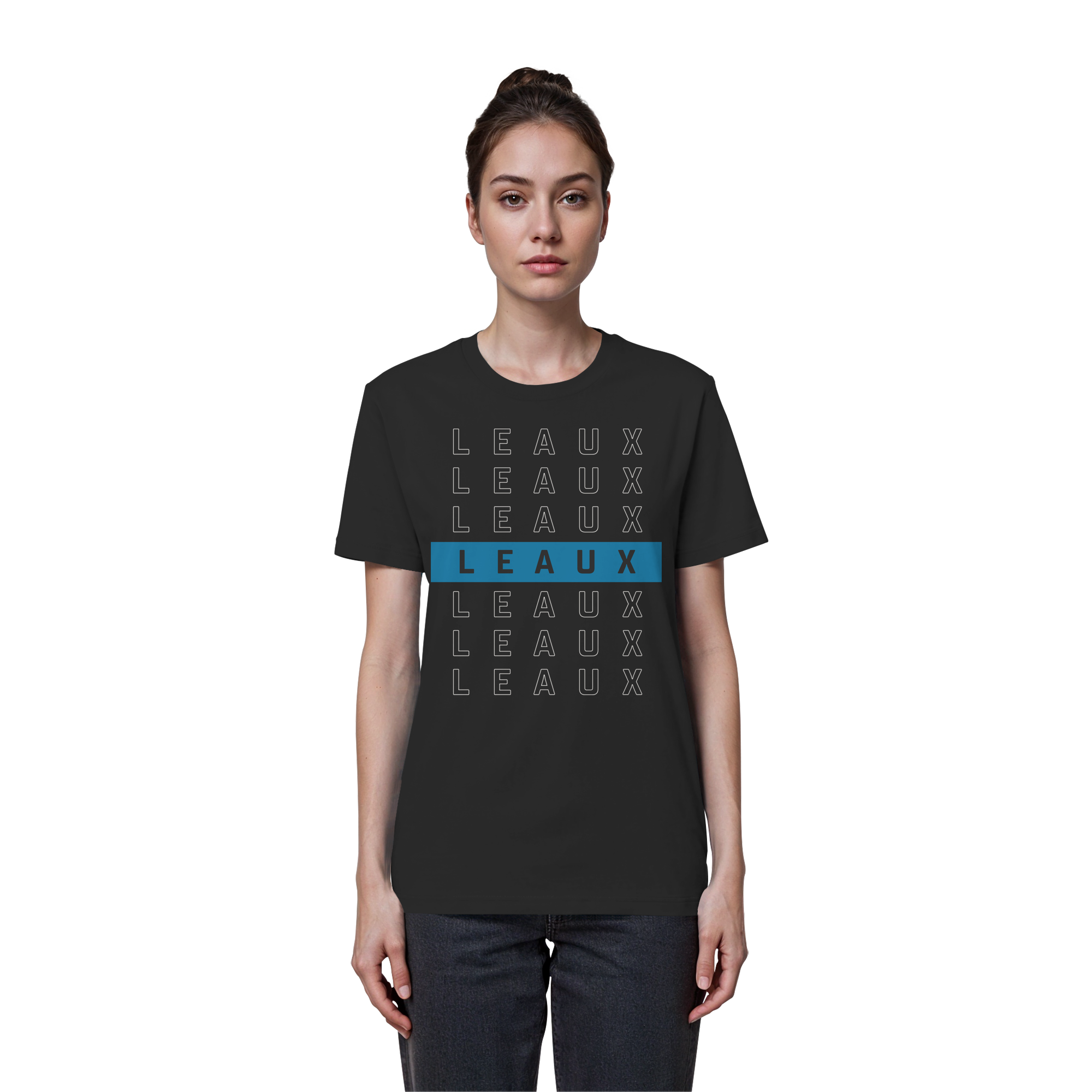 LEAUX Classics – Logo Bar Blue Basic Shirt