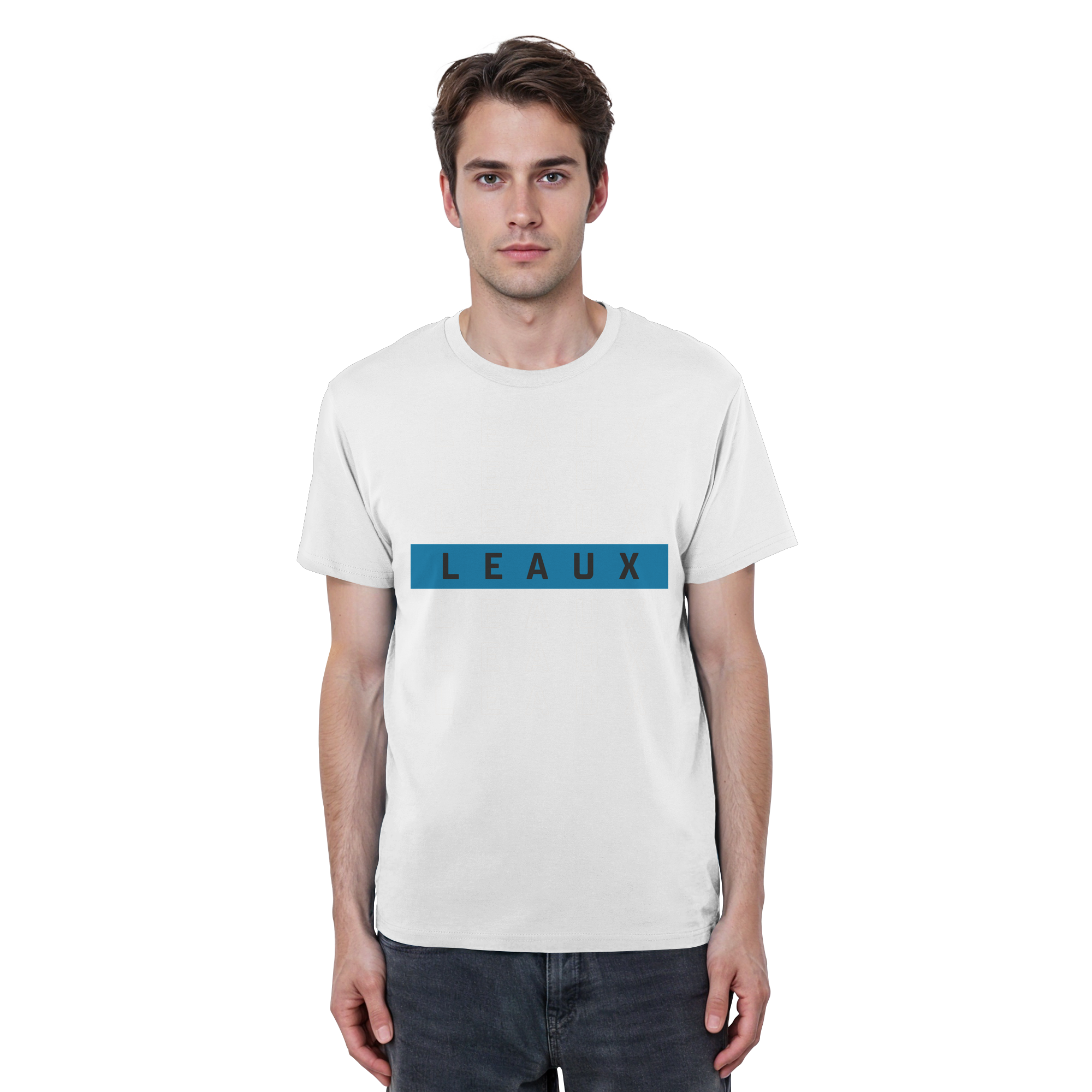 LEAUX Classics – Logo Bar Blue Basic Shirt