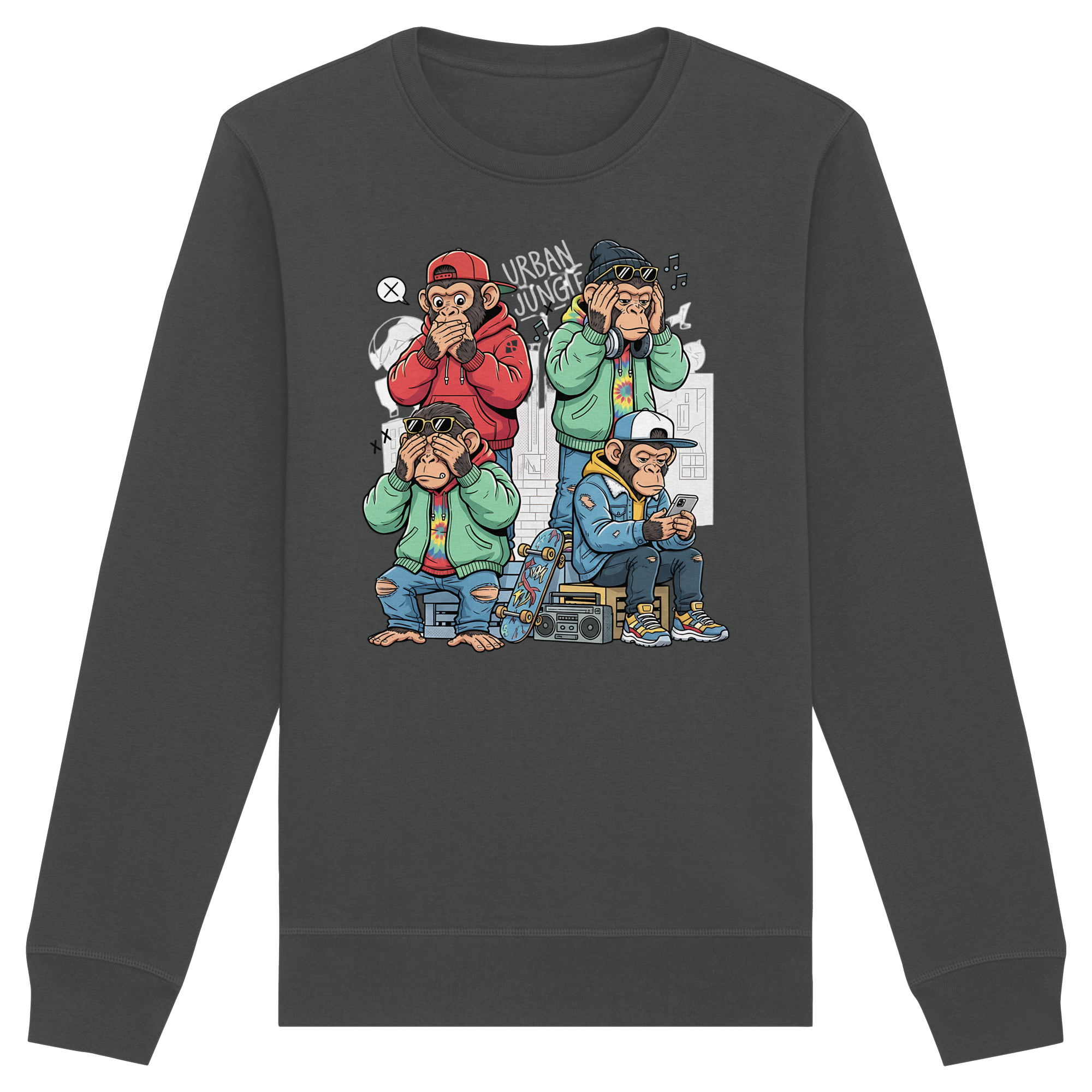 Die vier Stadtaffen - Organic Basic Unisex Sweatshirt