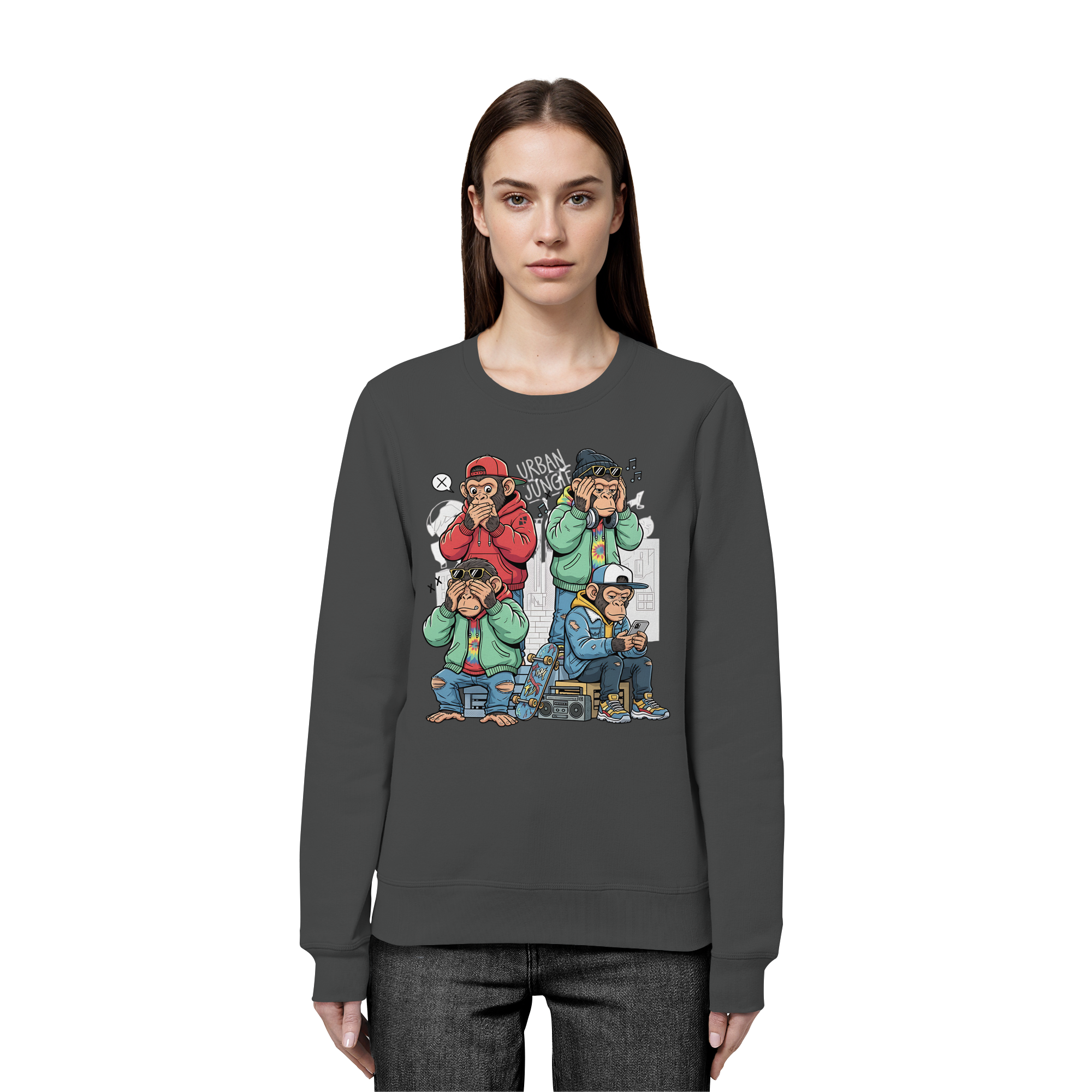 Die vier Stadtaffen - Organic Basic Unisex Sweatshirt