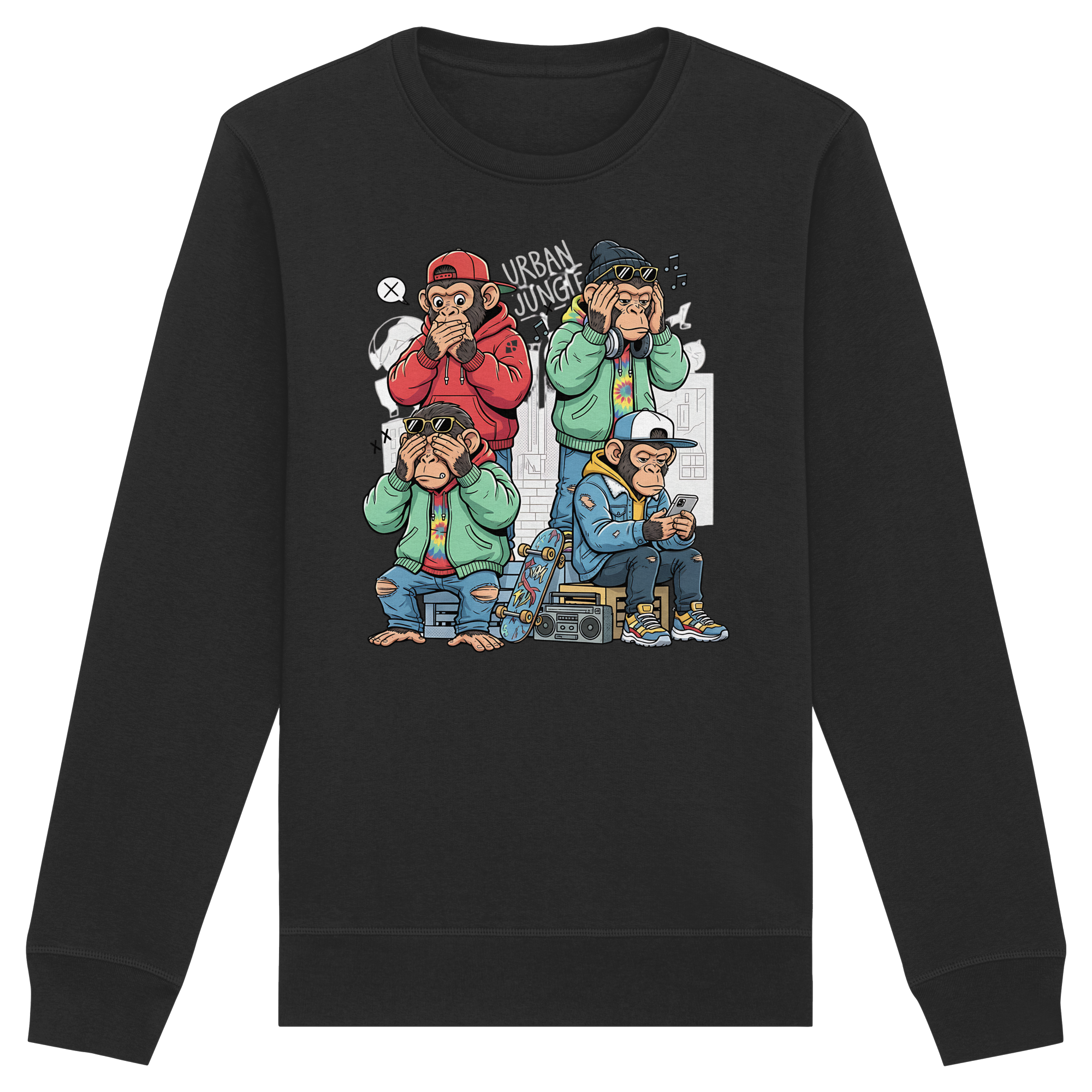 Die vier Stadtaffen - Organic Basic Unisex Sweatshirt
