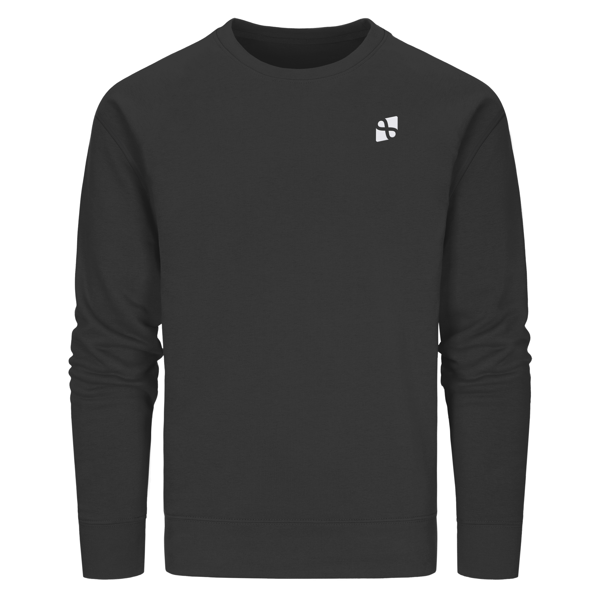 Tannenhäher mit Zirbelnuss + Emblem Stick - Organic Basic Unisex Sweatshirt