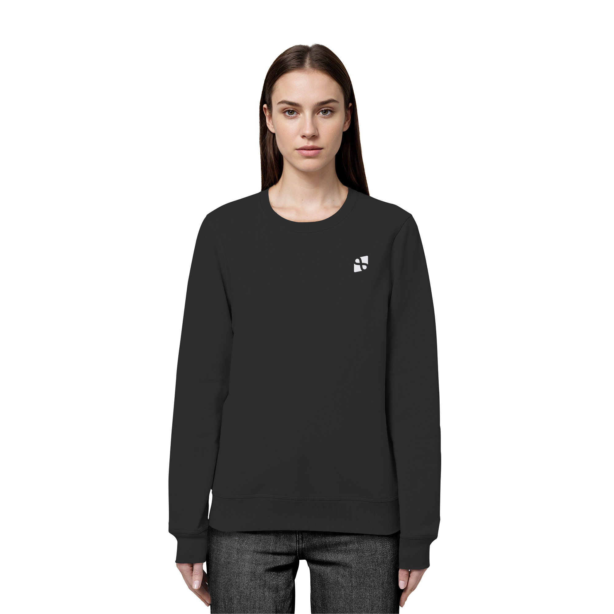 WTF - "Wear The Fair" Print mit besticktem Emblem - Organic Basic Unisex Sweatshirt