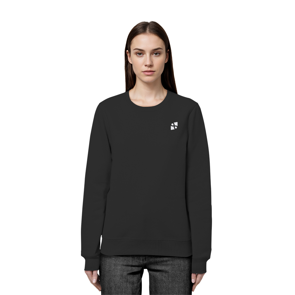 Tannenhäher mit Zirbelnuss + Emblem Stick - Organic Basic Unisex Sweatshirt