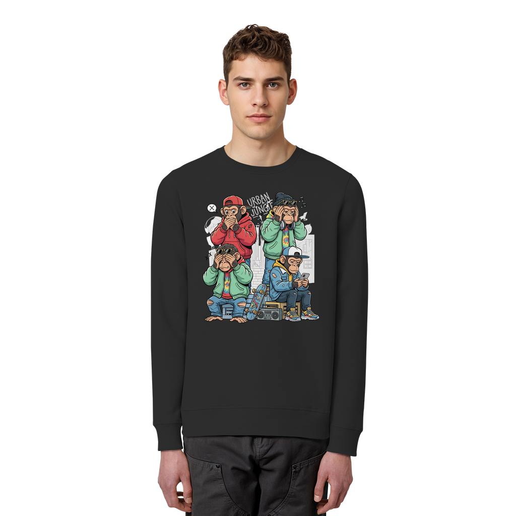 Die vier Stadtaffen - Organic Basic Unisex Sweatshirt