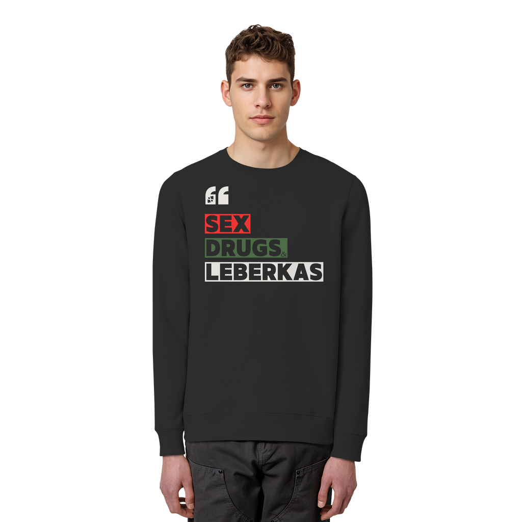 SDL- "SEX DRUGS & LEBERKAS" - Organic Basic Unisex Sweatshirt