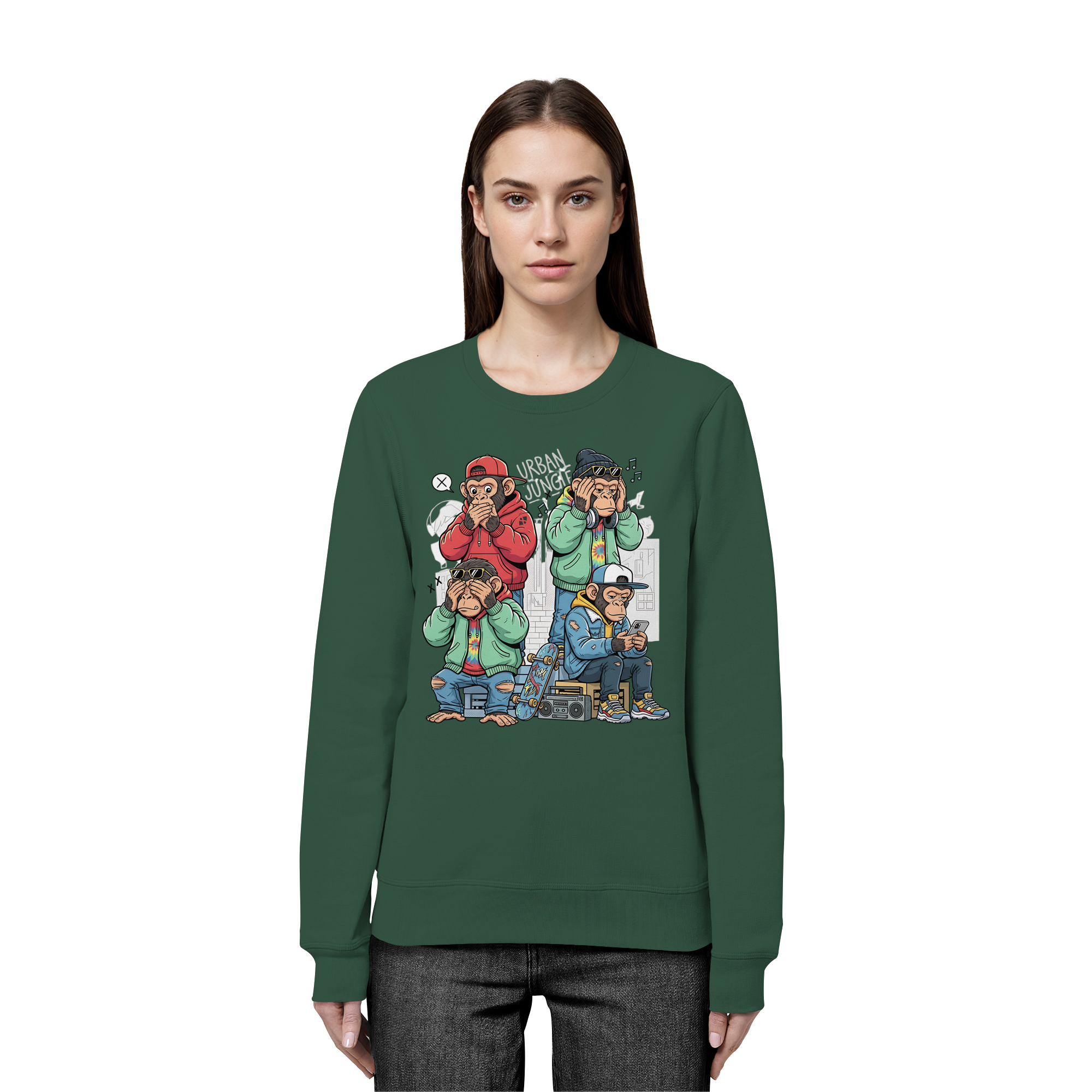 Die vier Stadtaffen - Organic Basic Unisex Sweatshirt