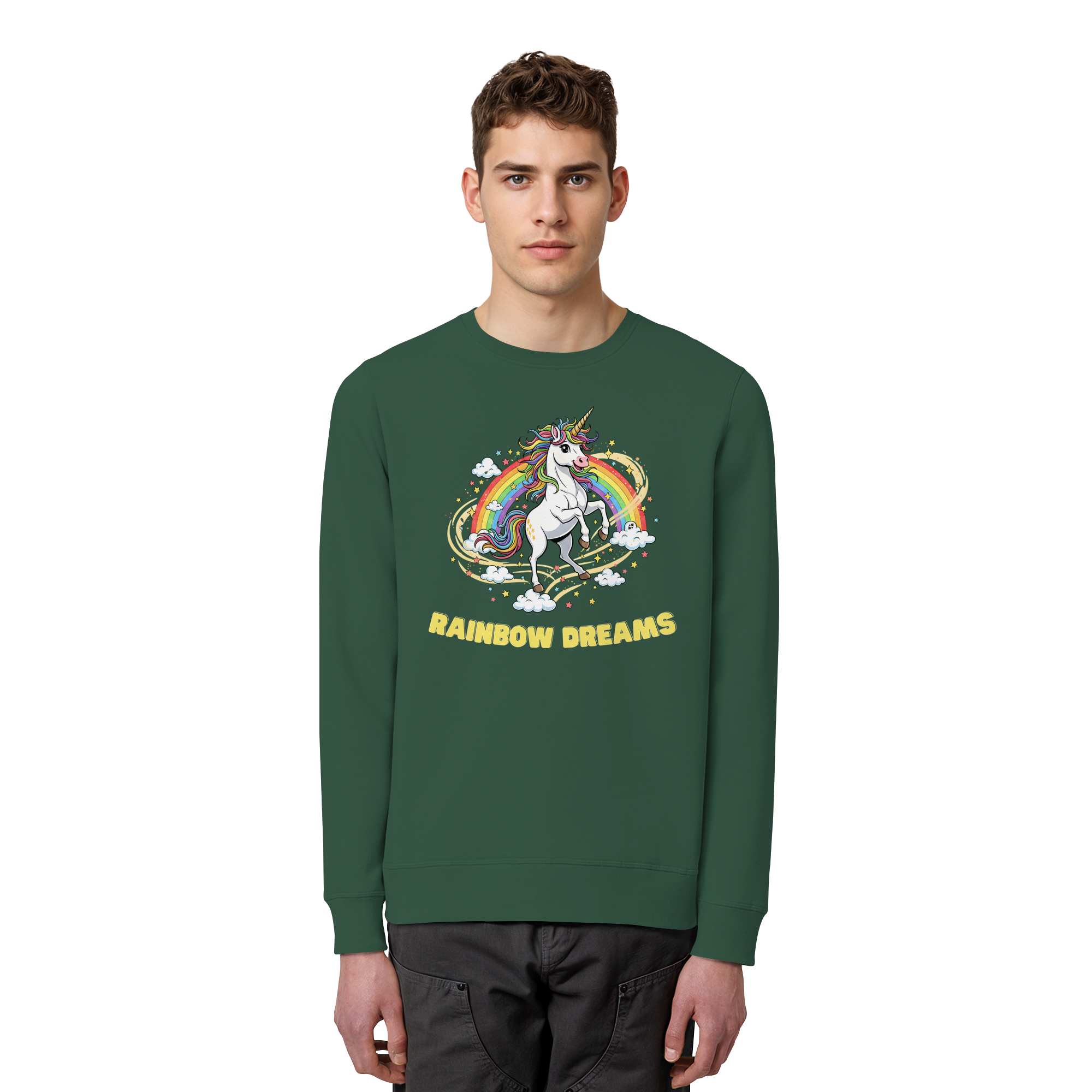 Unicorn Rainbow Dreams - Organic Basic Unisex Sweatshirt