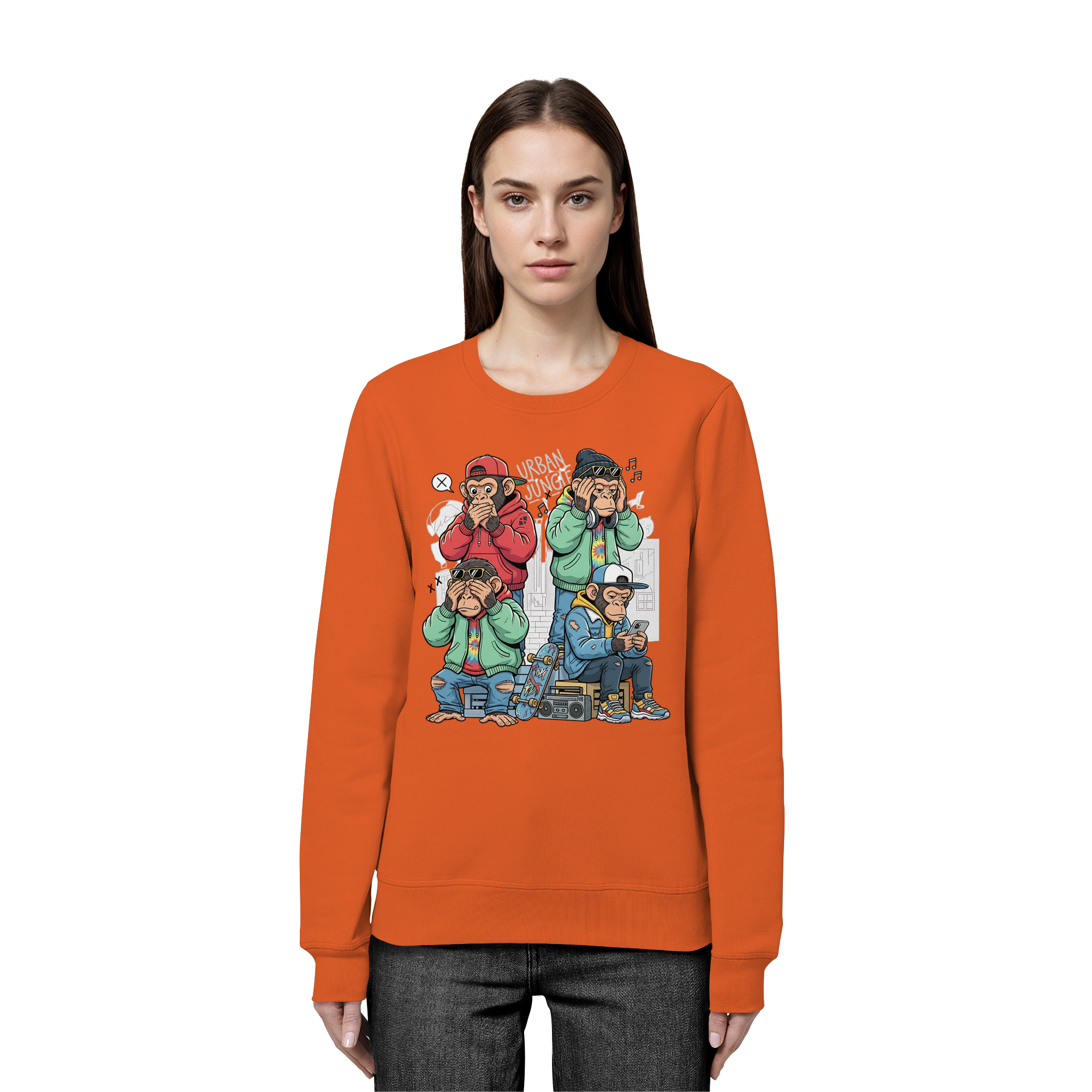 Die vier Stadtaffen - Organic Basic Unisex Sweatshirt