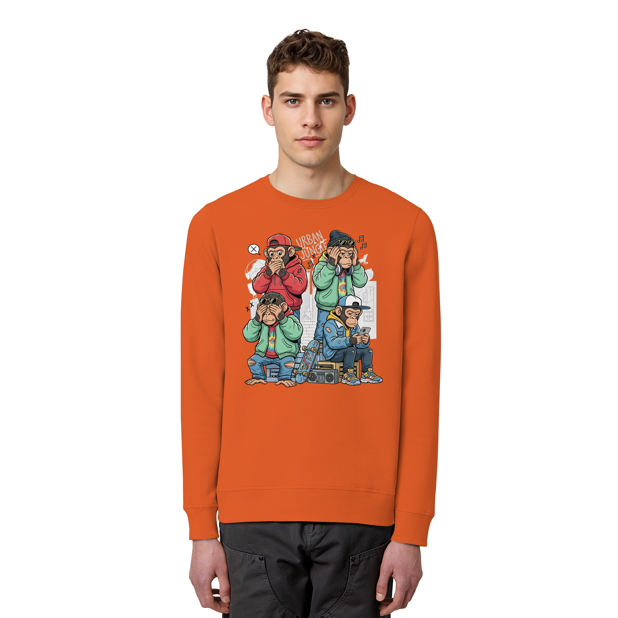 Die vier Stadtaffen - Organic Basic Unisex Sweatshirt